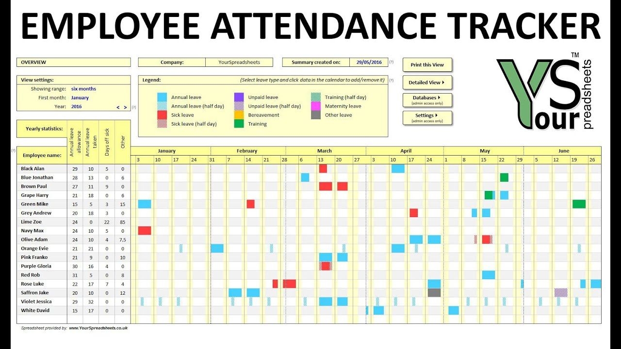 Time Off Cking Spreadsheet Maxresdefault Employee Attendance