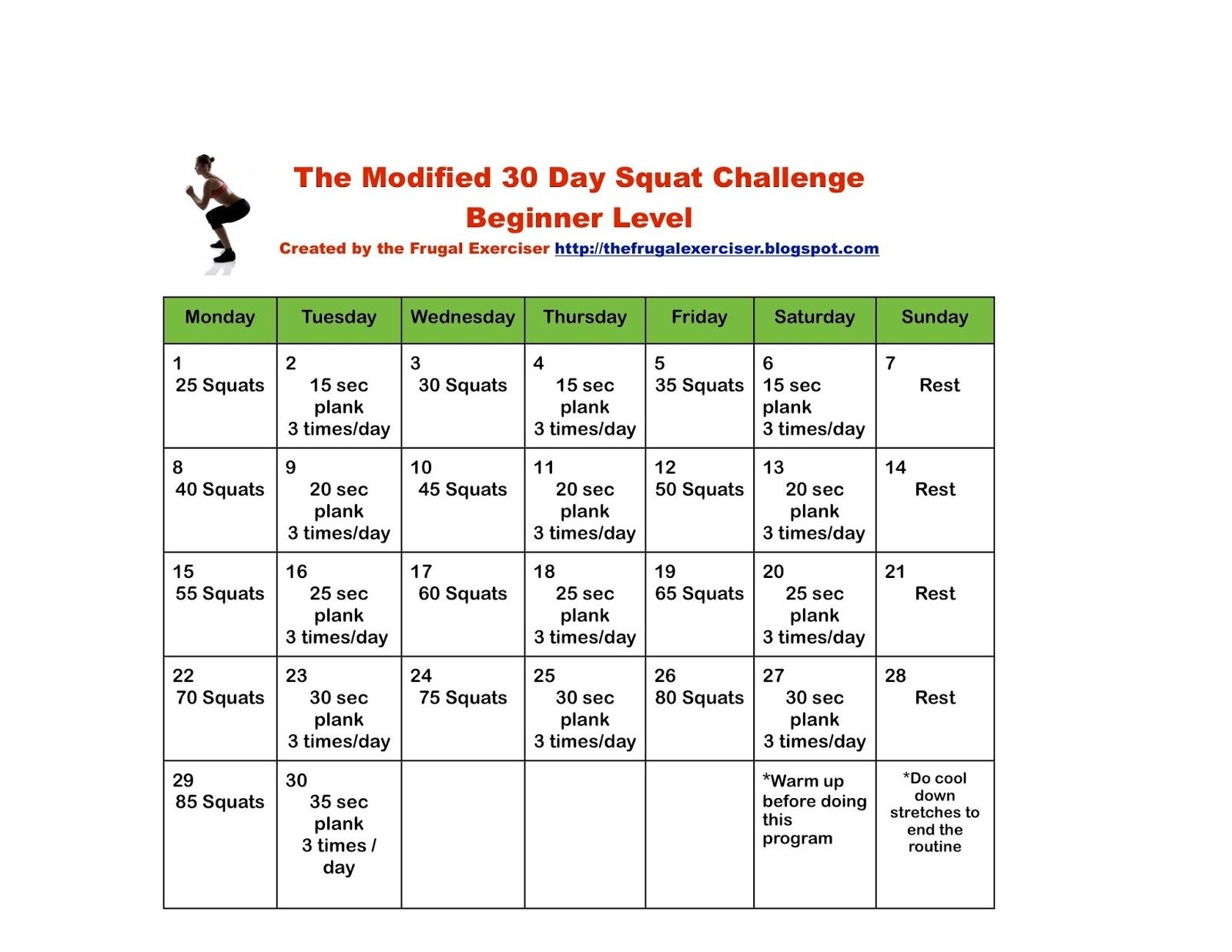 Title&gt;The 30 Day Squat Challenge For Beginners | The Frugal