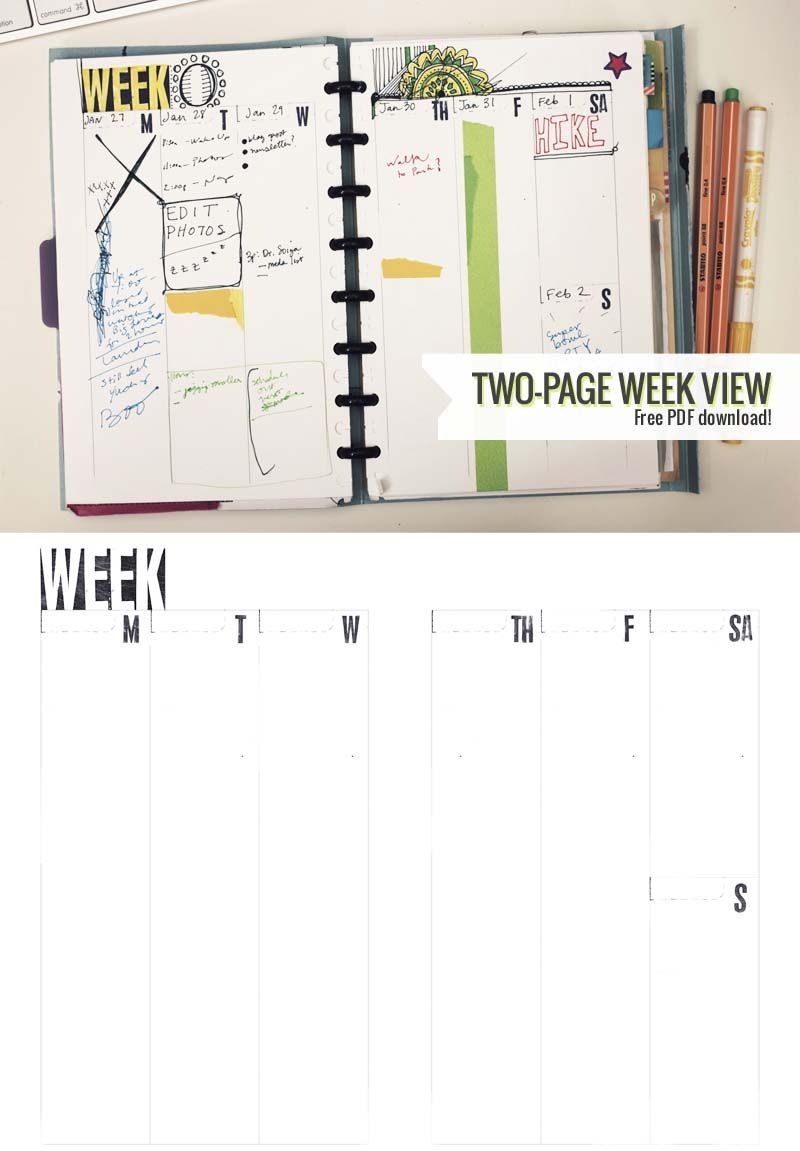 Two-Page Week, 5.5 X 8.5 – Diy Planner Template | Printable