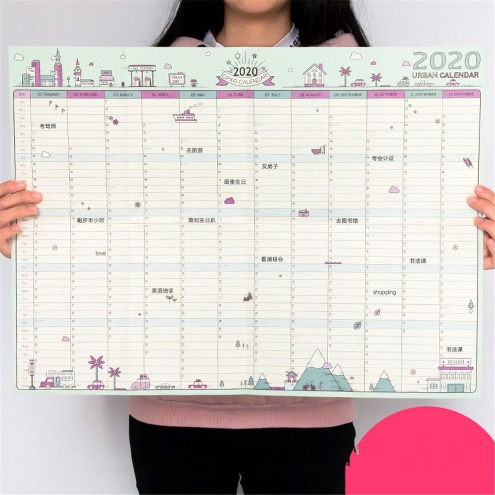 Us $0.74 32% Off|2020 Wall Calendar 365 Days Countdown Diary Calendar  Learning Schedule Periodic Planner Project Countdown Record|Calendar| -