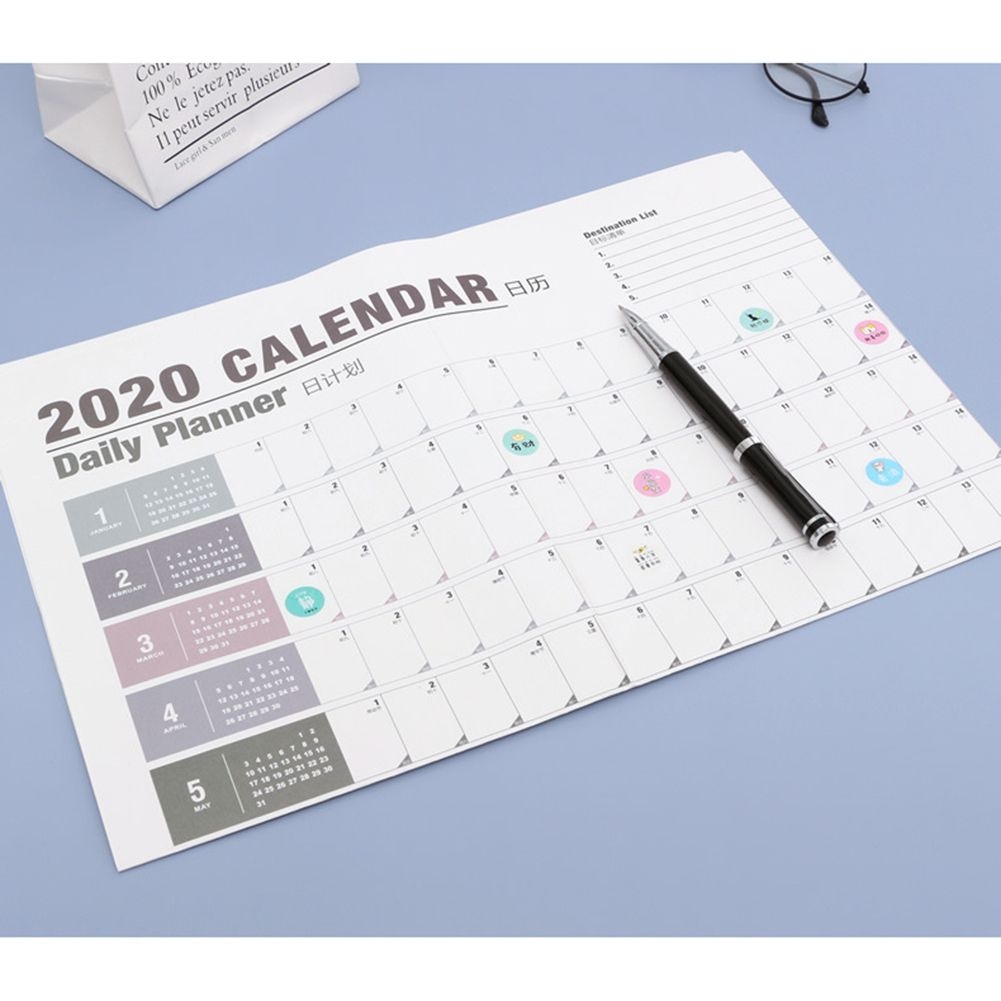 Us $1.81 34% Off|2020 Calendar Wall Calendar 365 Days Countdown Diary  Calendar New Arrive Study New Year Plan Schedule Organizer|Calendar| -