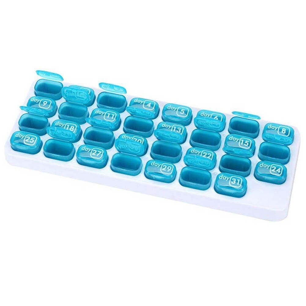 Us $8.98 25% Off|New Arrival Solid Color 31 Days Monthly Pill Box Splitters  Tablet Pill Medicine Box Holder Storage Organizer Container Case|Safety &amp;