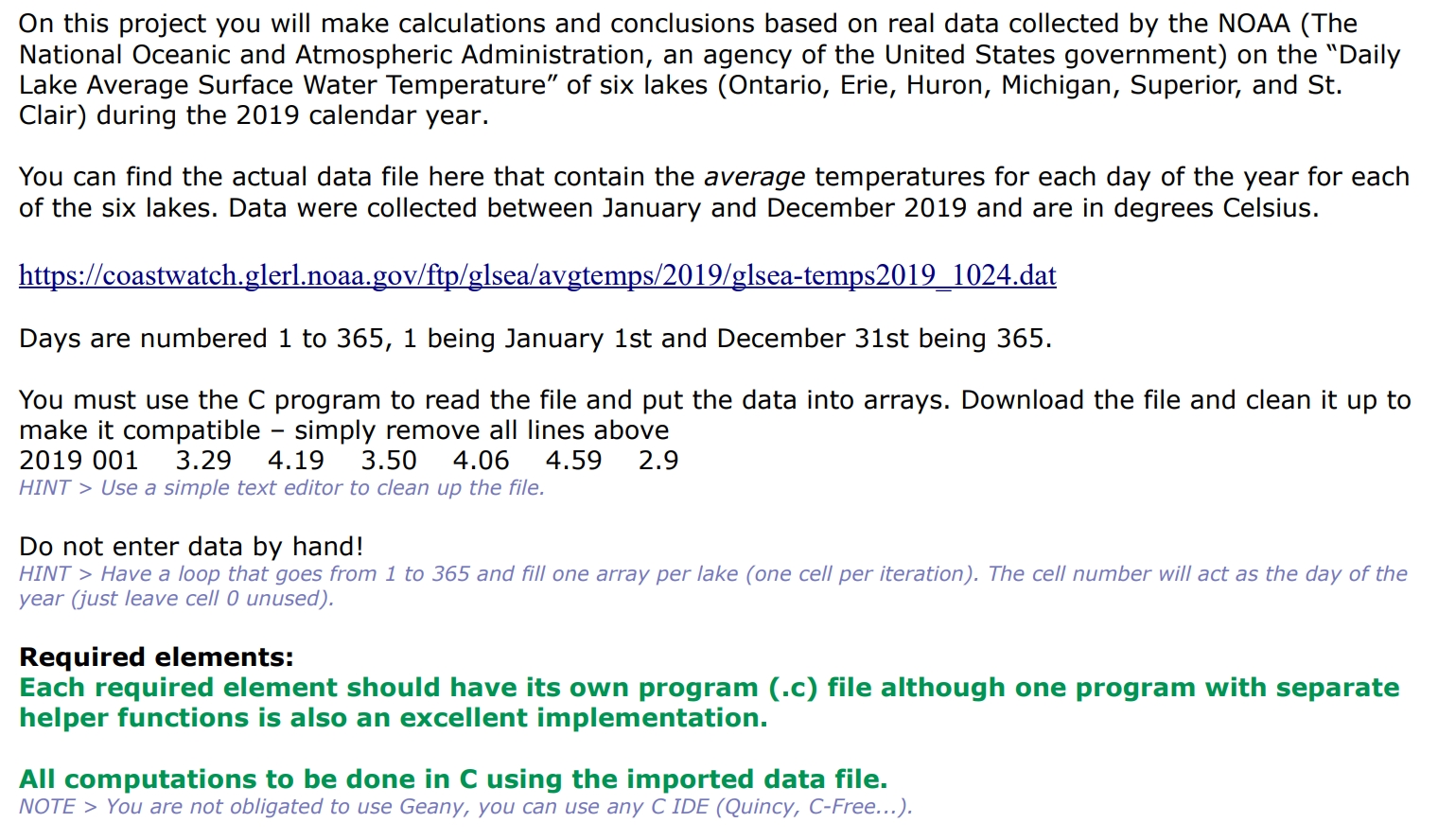 Using C Language Link To Access The 2019 Data: Htt