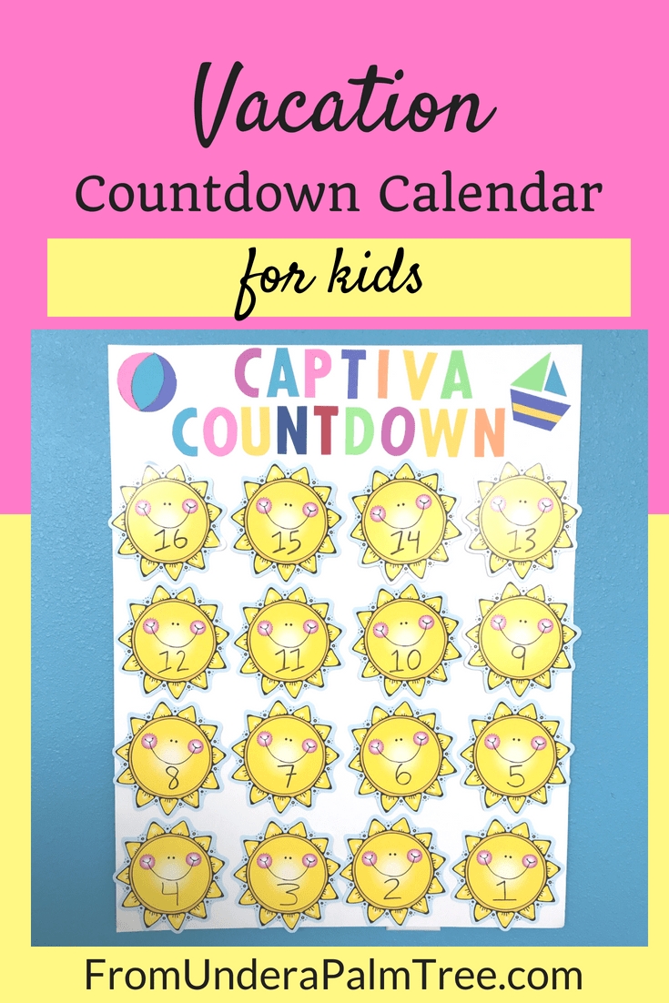 Vacation Countdown Calendar For Kids | Kids Calendar