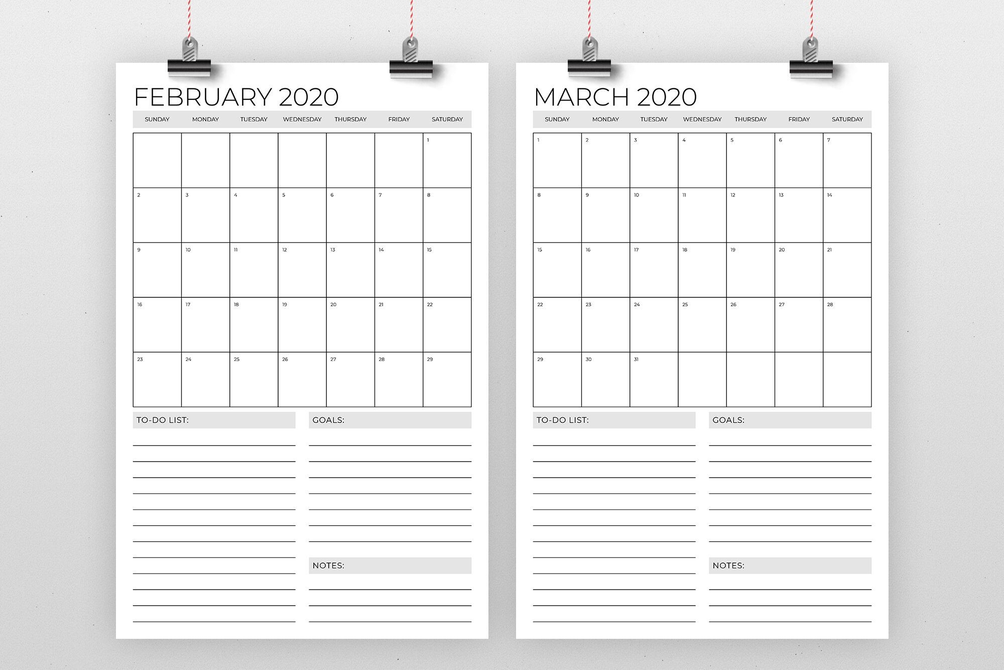 Vertical 11 X 17 Inch 2020 Calendar Template By Running With