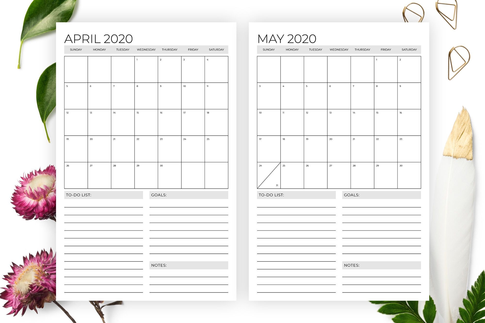 Vertical 11 X 17 Inch 2020 Calendar Template By Running With