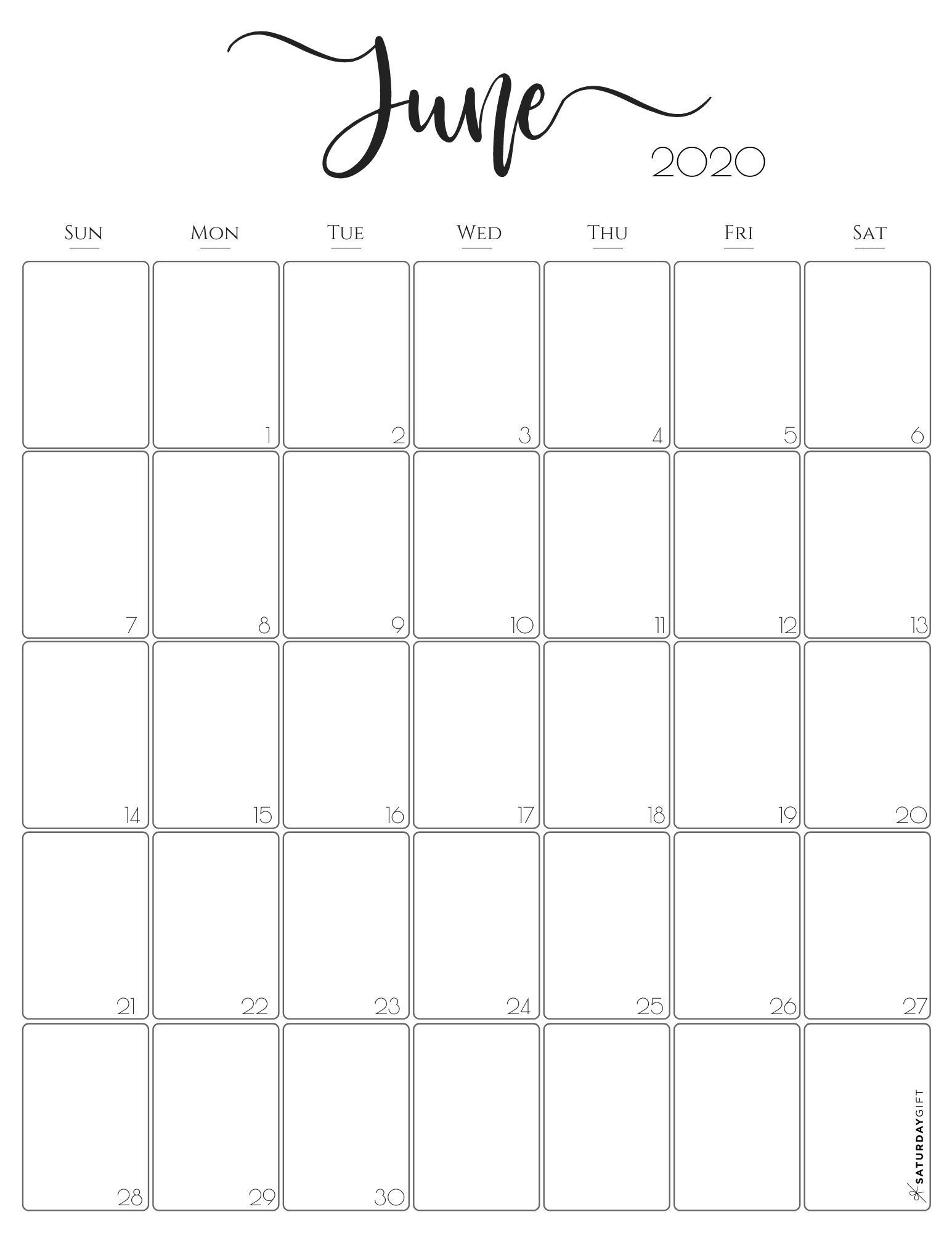 Vertical 2020 Monthly Calendar - Stylish (&amp; Free