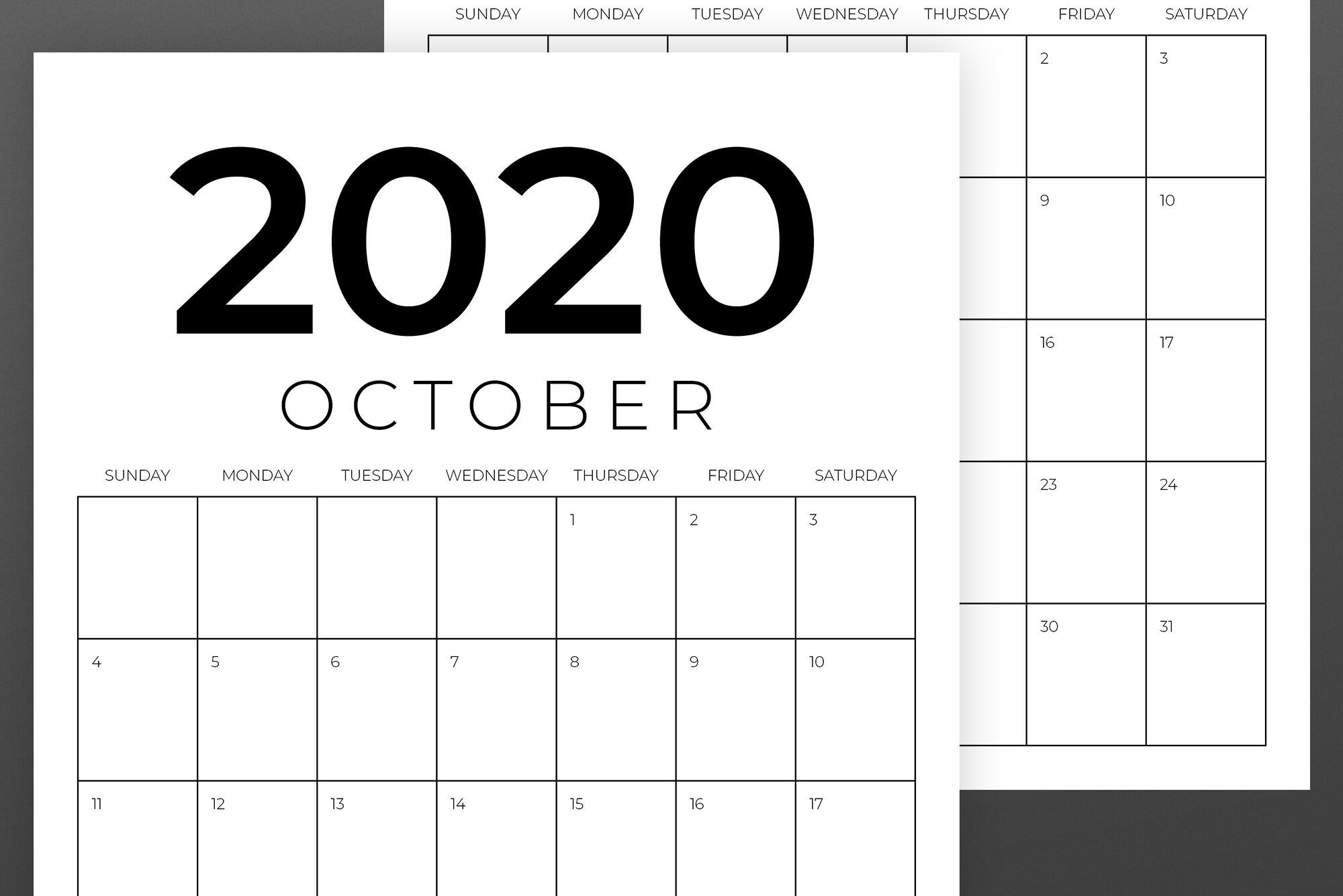 Vertical 8.5 X 11 Inch 2020 Calendar By Running With Foxes