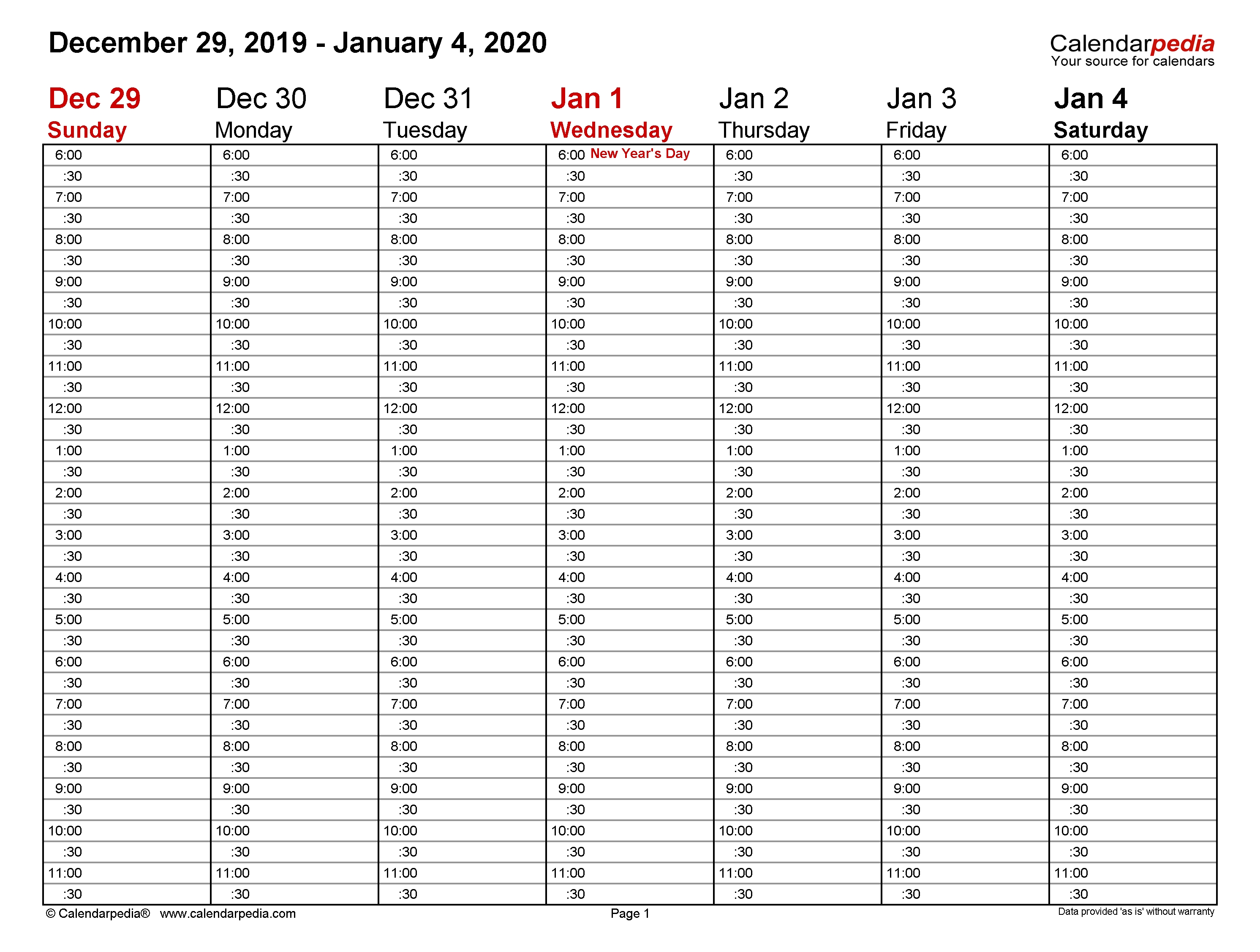 Weekly Calendars 2020 For Word - 12 Free Printable Templates