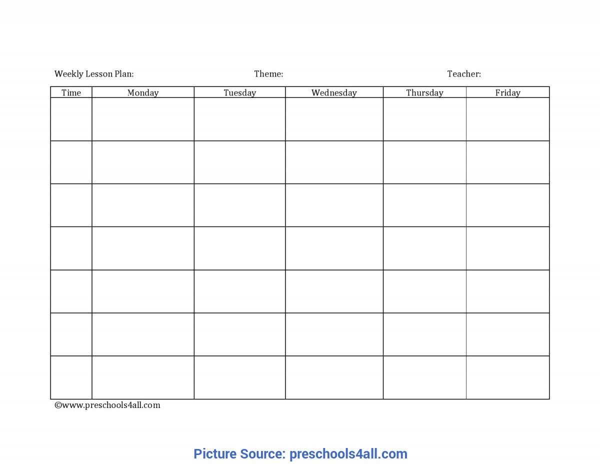 best lesson plan template weekly prescool plannar get