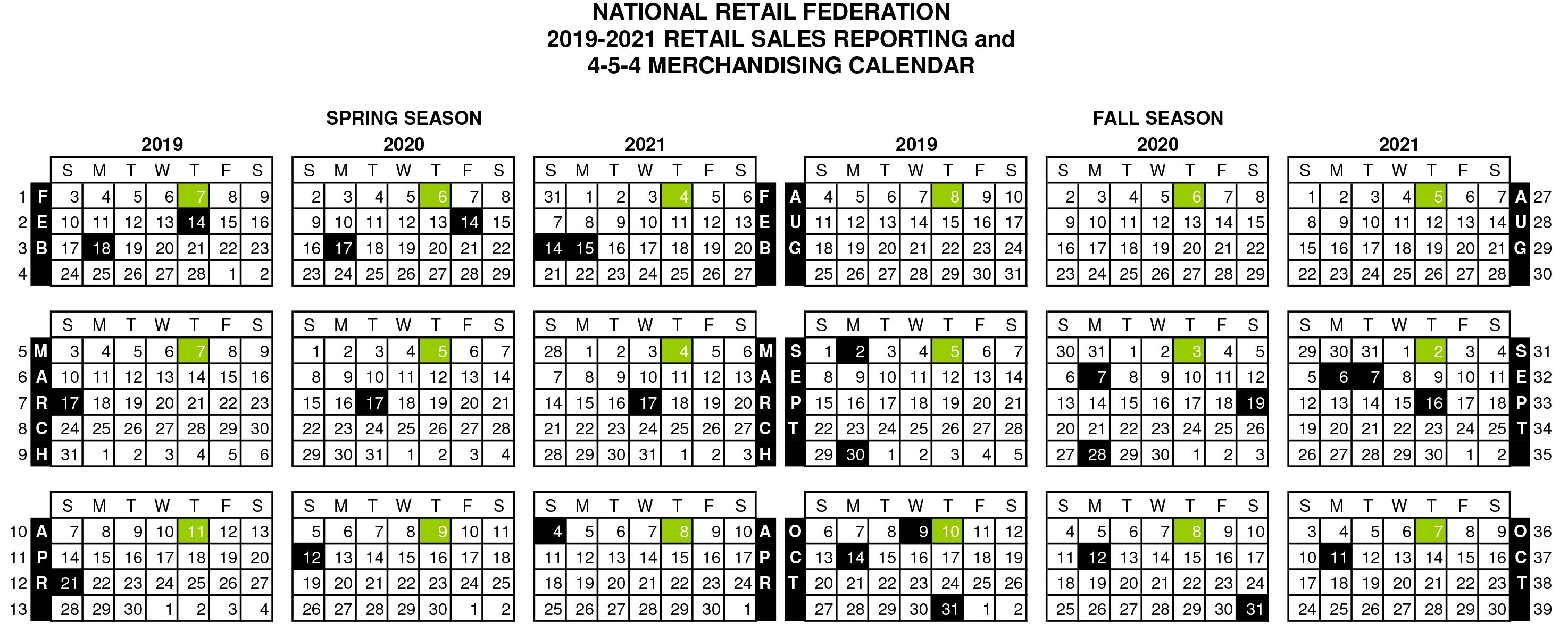 445 Retail Calendar 2025