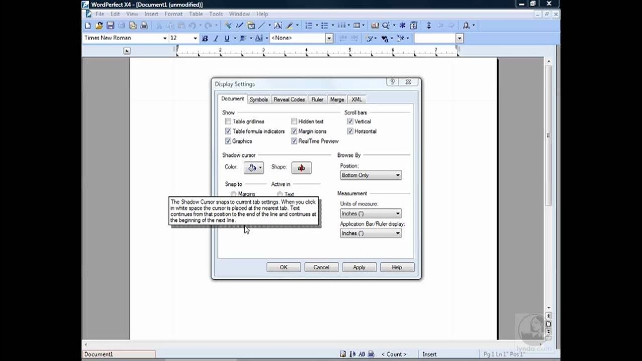 Wordperfect: Modifying Display Settings | Lynda