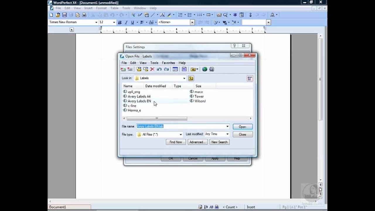 Wordperfect: Modifying File Settings | Lynda