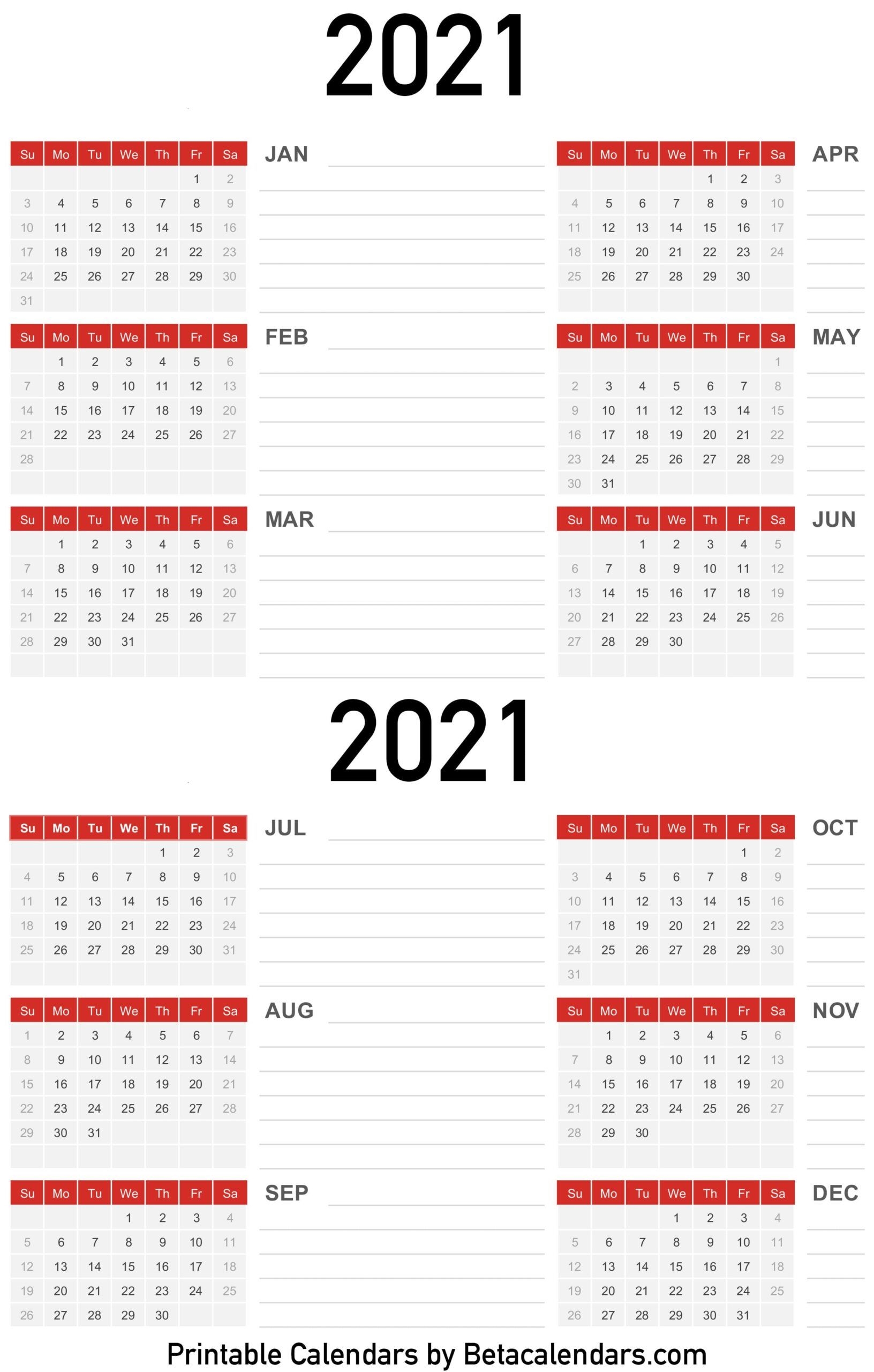 2021 Calendar - Beta Calendars