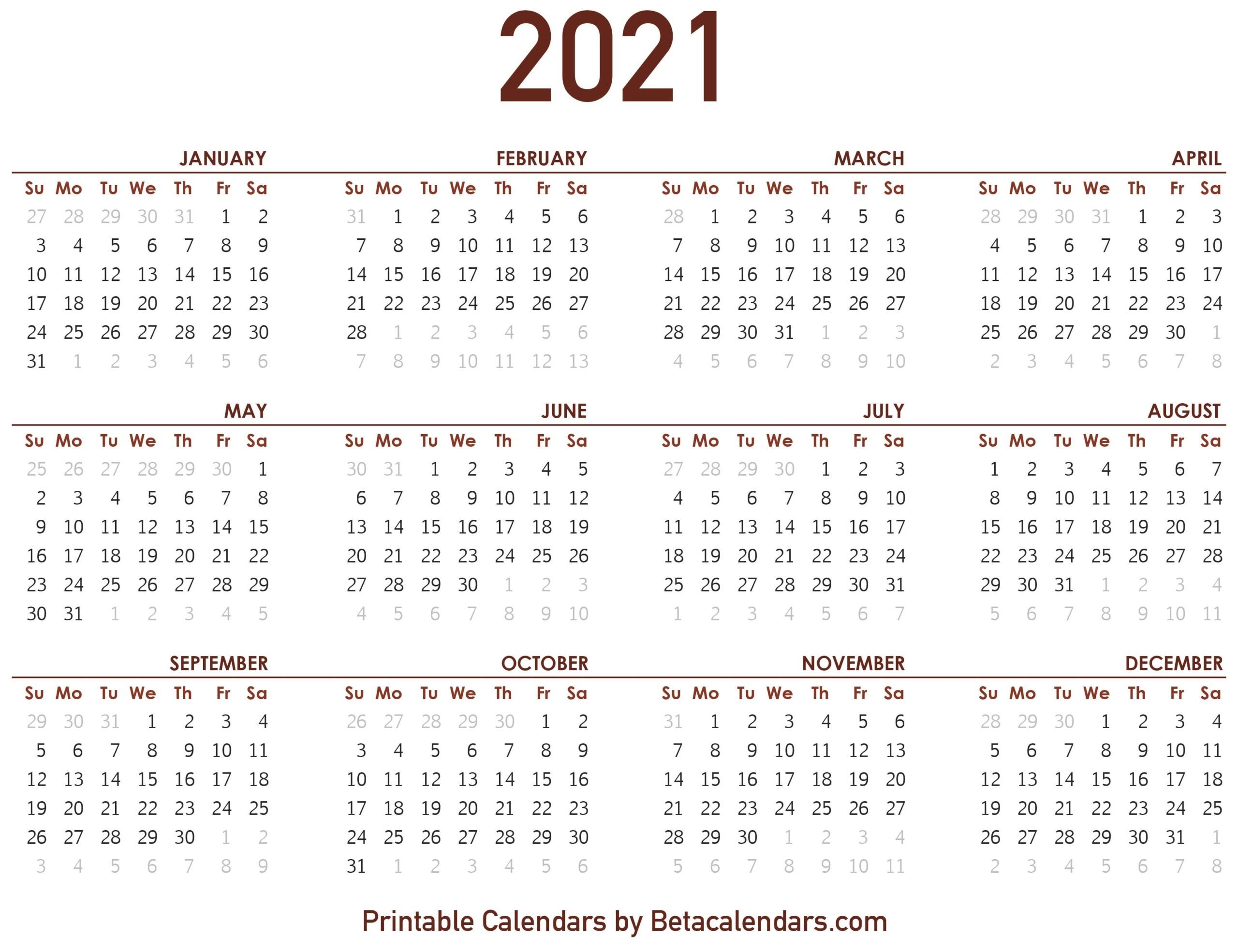 Best 2021 Calendar