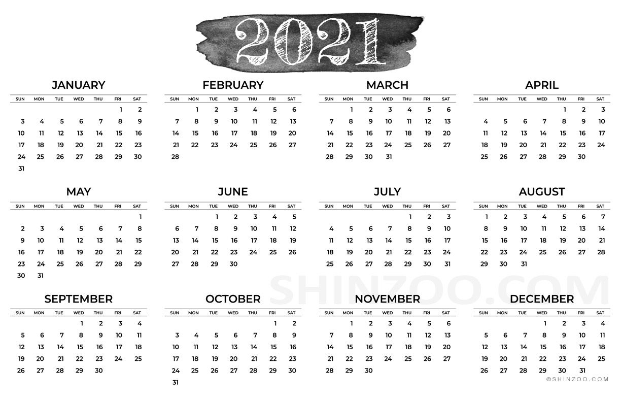2021 Calendar Printable 11X17 Planner Template