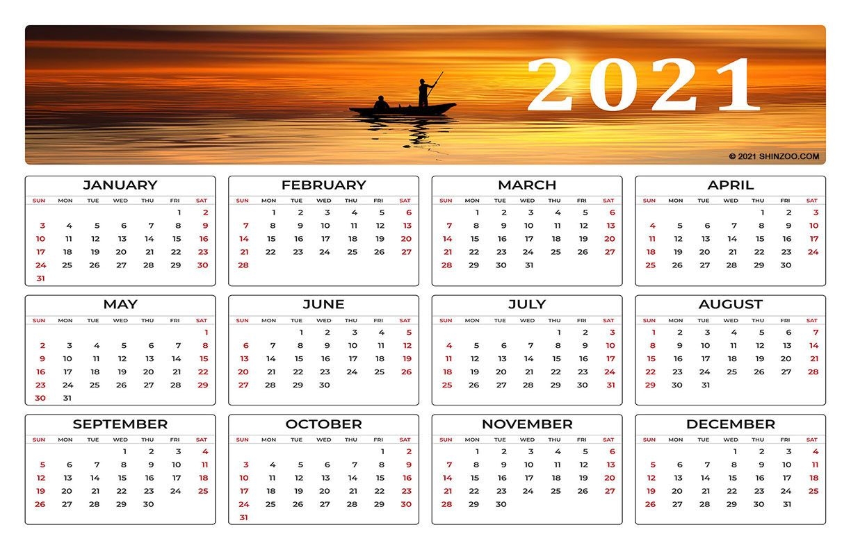 2021 Calendar Printable 11X17 Planner Template