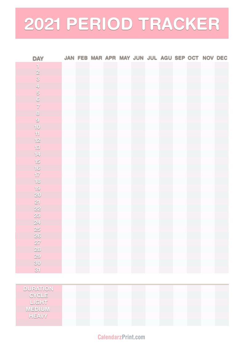 Create Your Period Tracker 2021