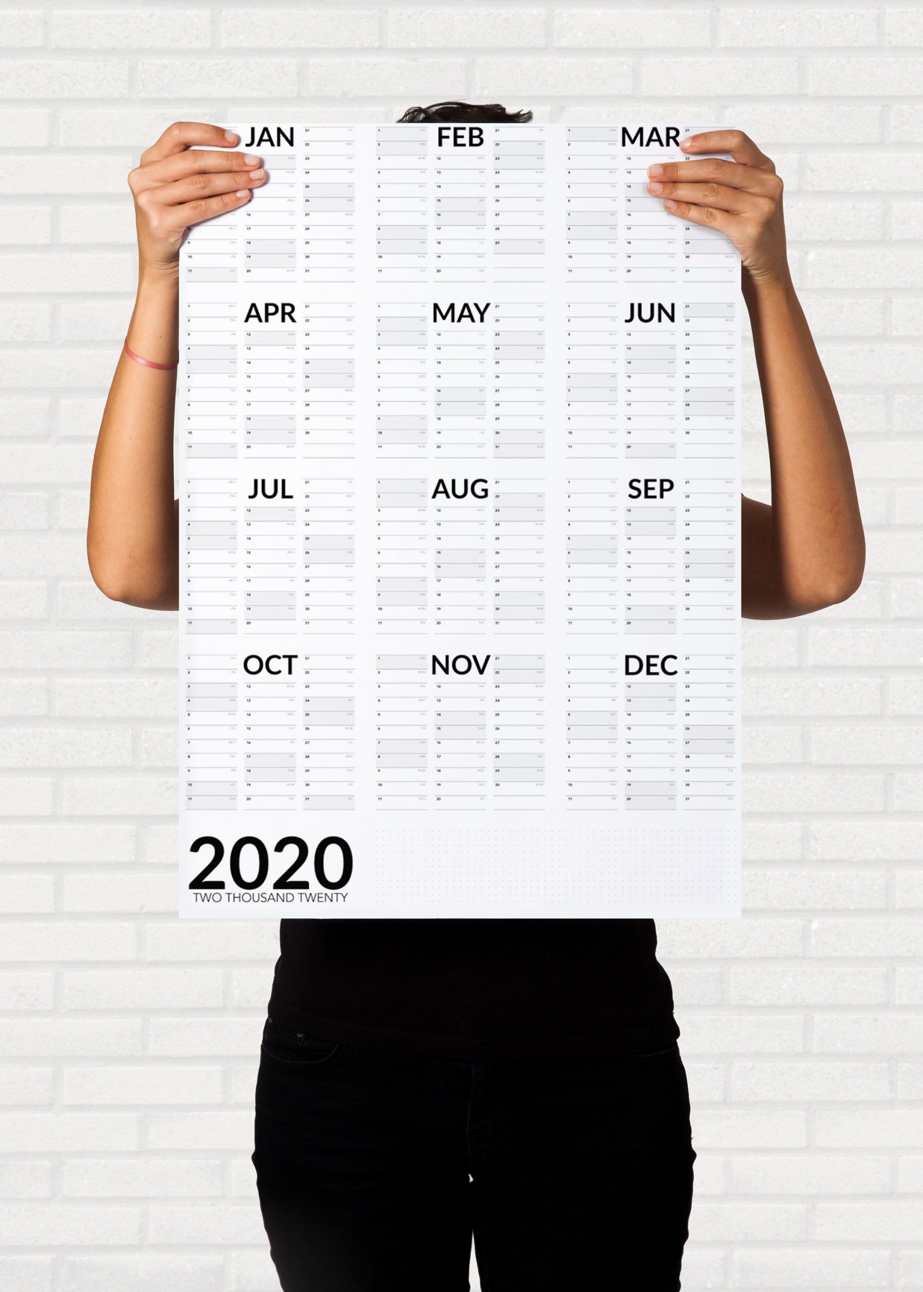 2021 Wall Planner Printable A2 A1 Portrait Wall Calendar