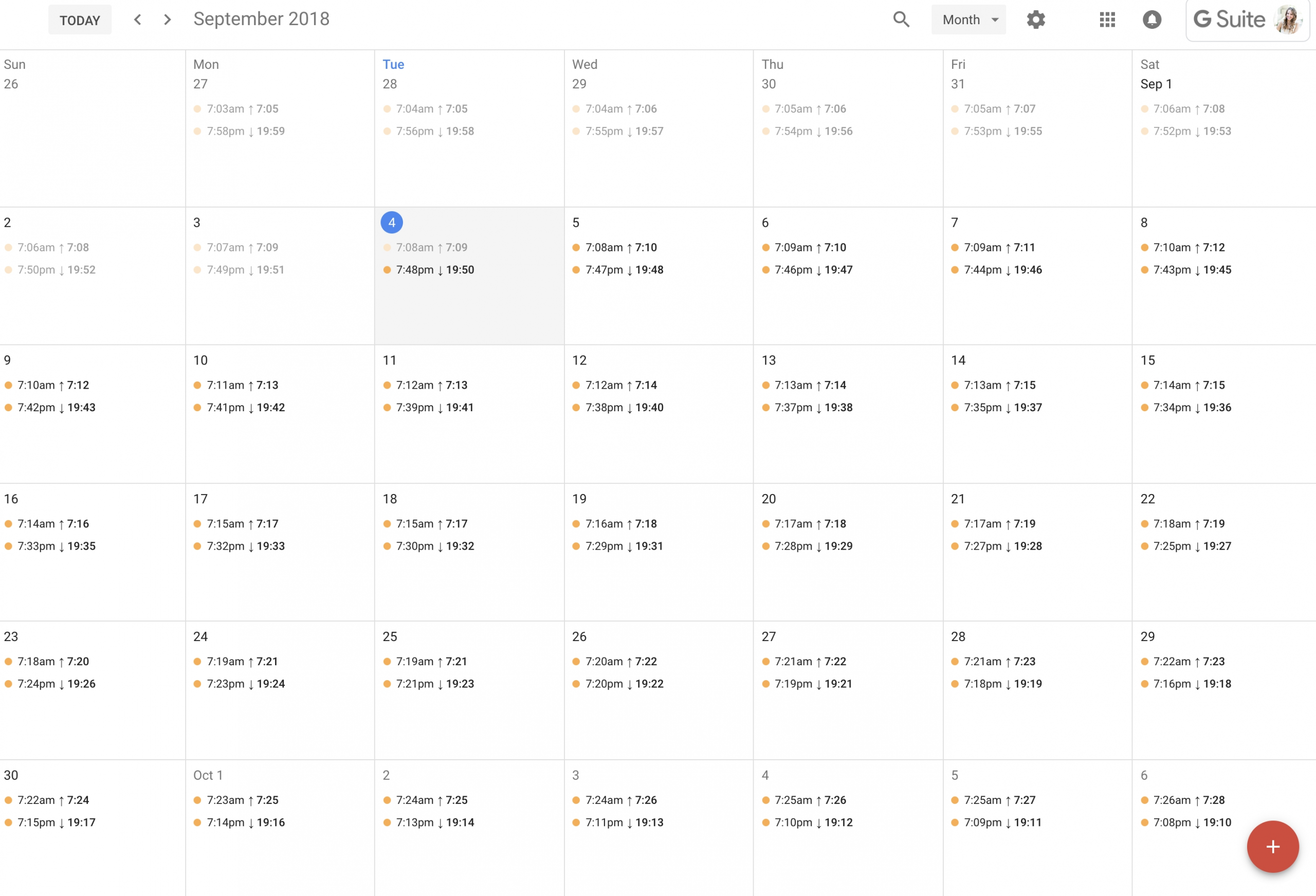 Add Sunrise And Sunset Times To Google Calendar