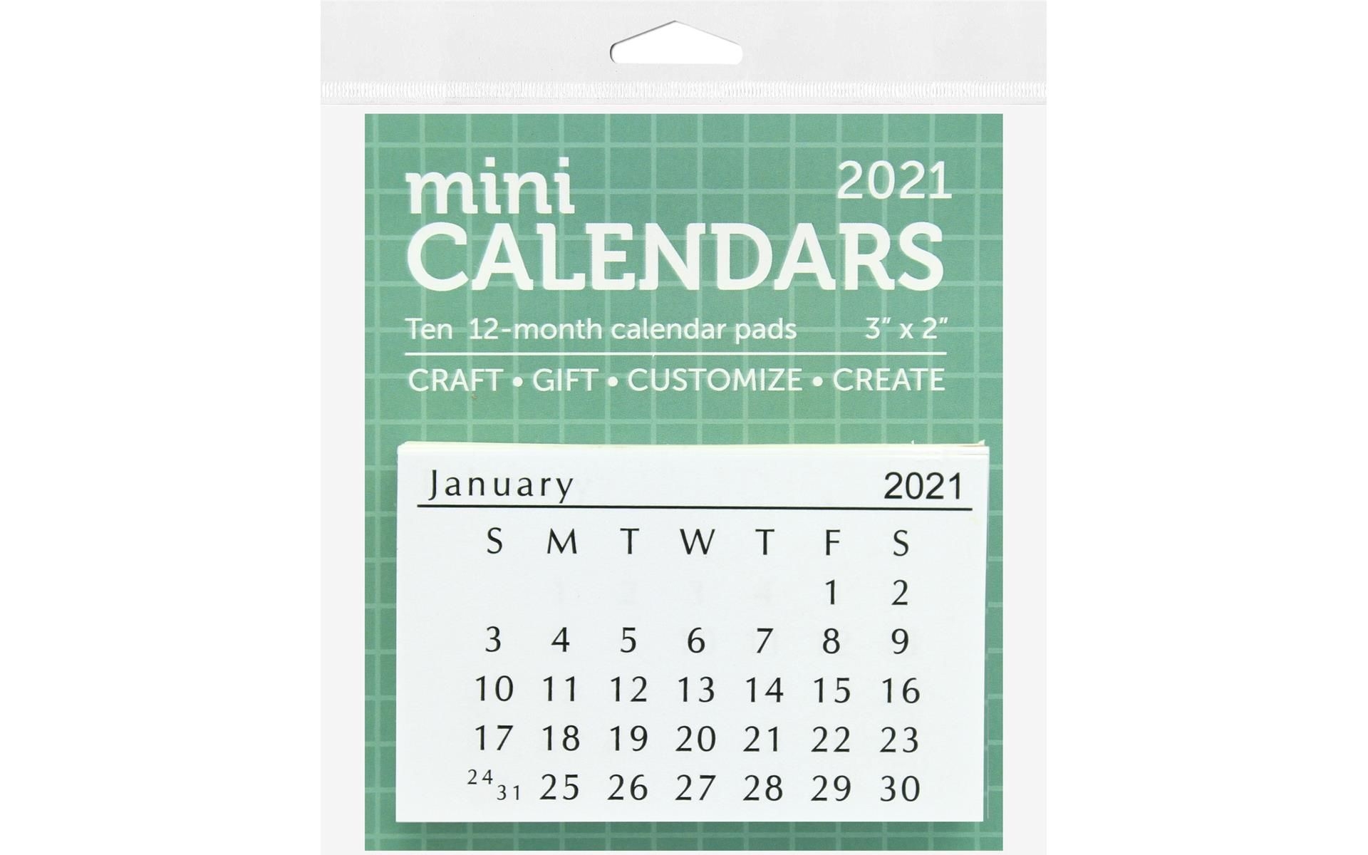 Adpminical 2021 Mini Tear-Off Calendar 3X2 10 Sets 2021 - Walmart