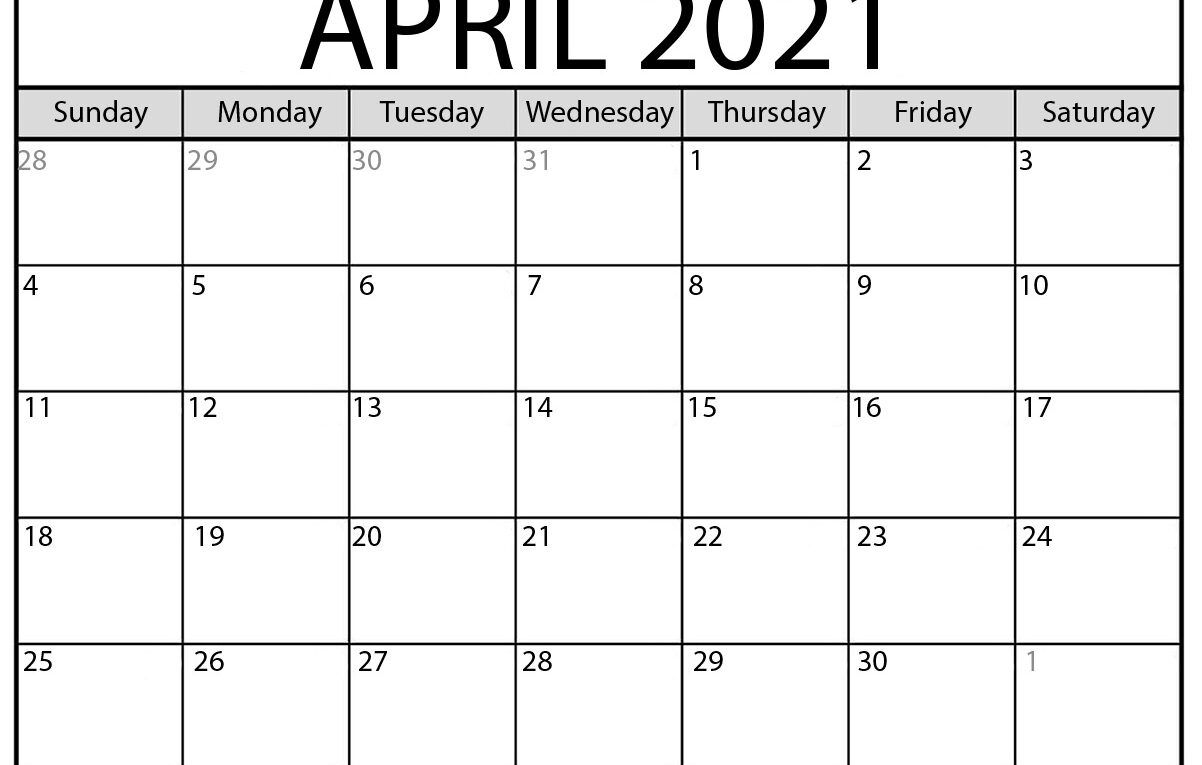 April 2021 Calendar | Blank Printable Monthly Calendars