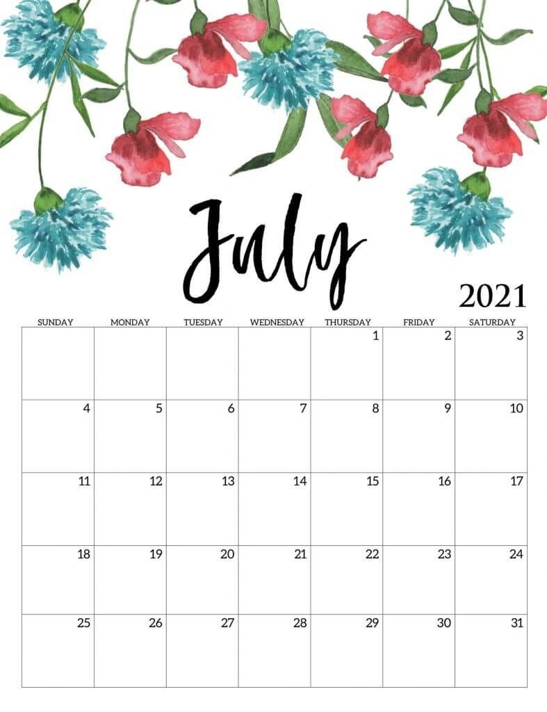 Perfect July 2021 Printable Kids Calendar - Get Your Calendar Printable