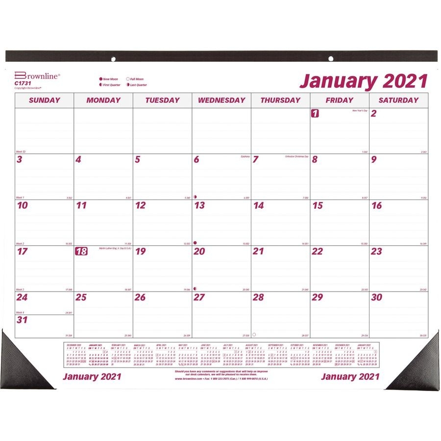 Brownline Professional Monthly Desk/Wall Calendar