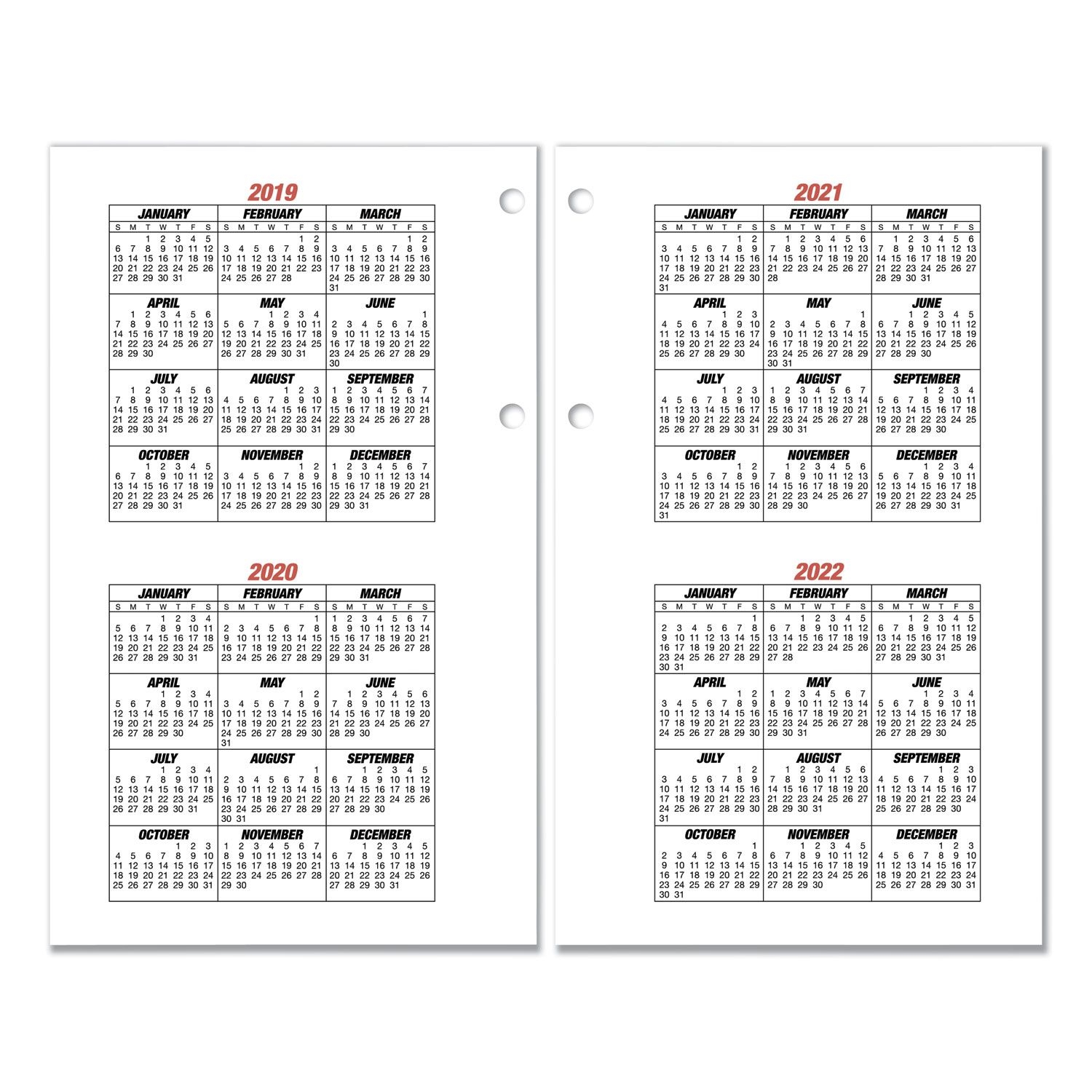Burkhart&#039;S Day Counter Desk Calendar Refill, 4.5 X 7.38, White, 2021