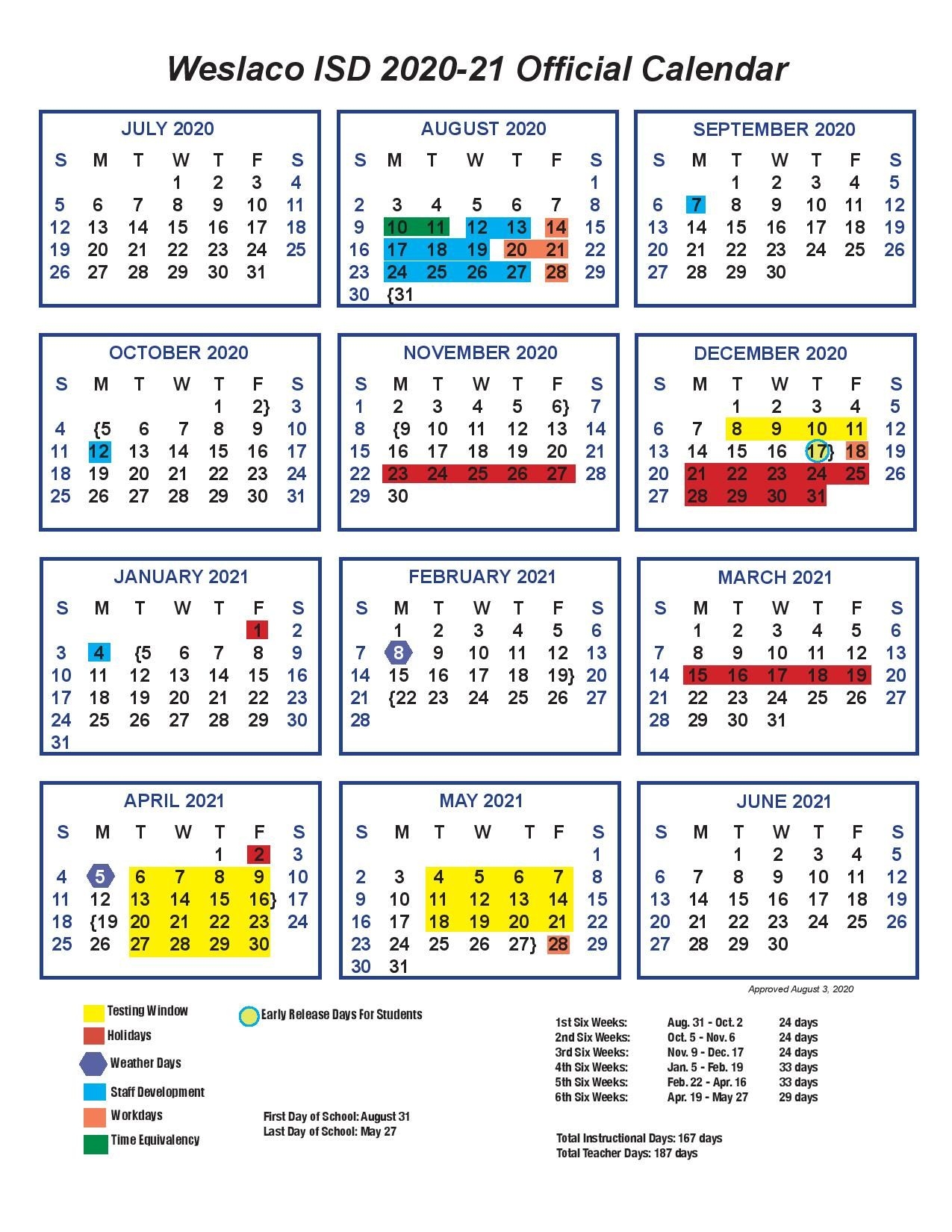 Calendar - Cuellar Middle School