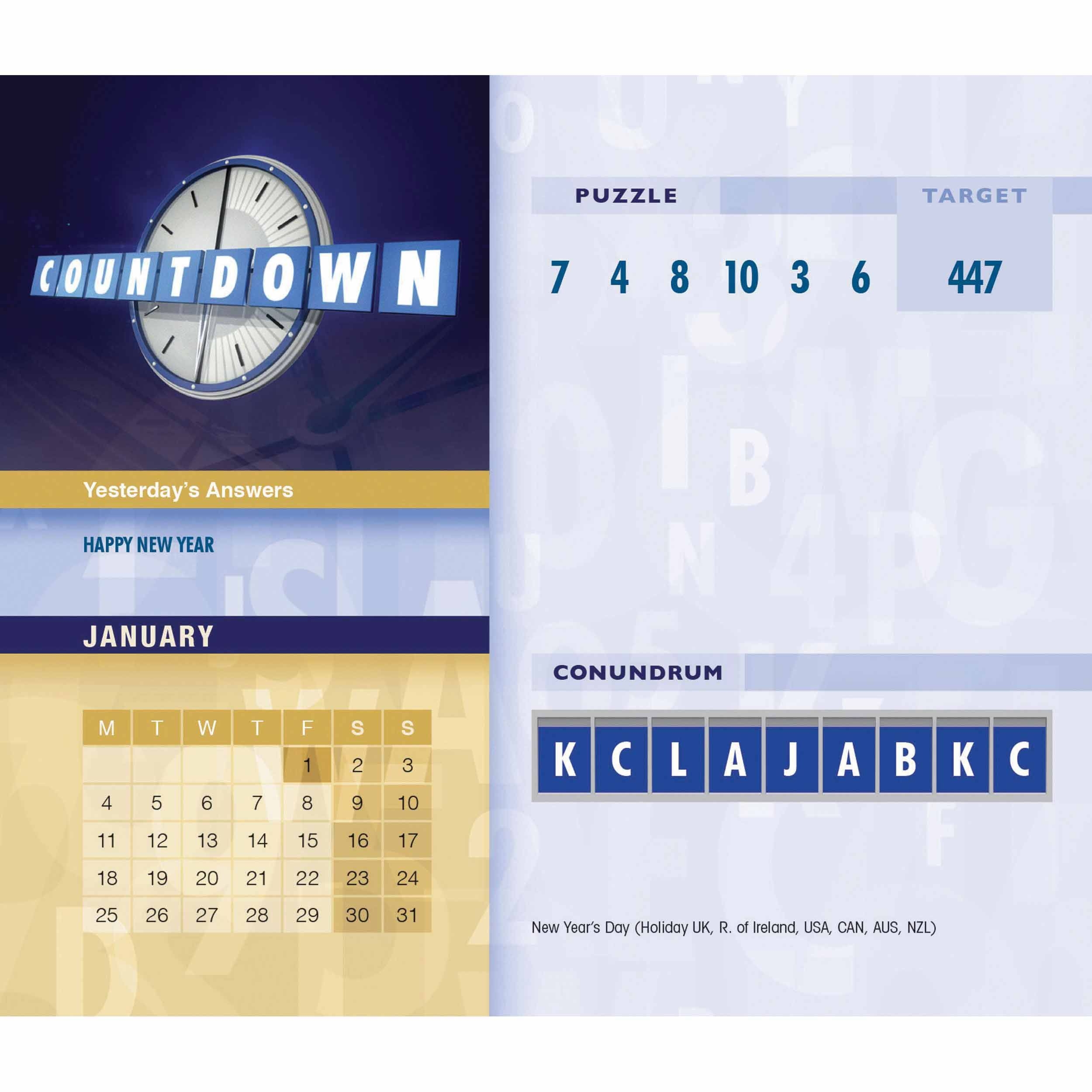 Countdown Desk Calendar 2021 At Calendar Club