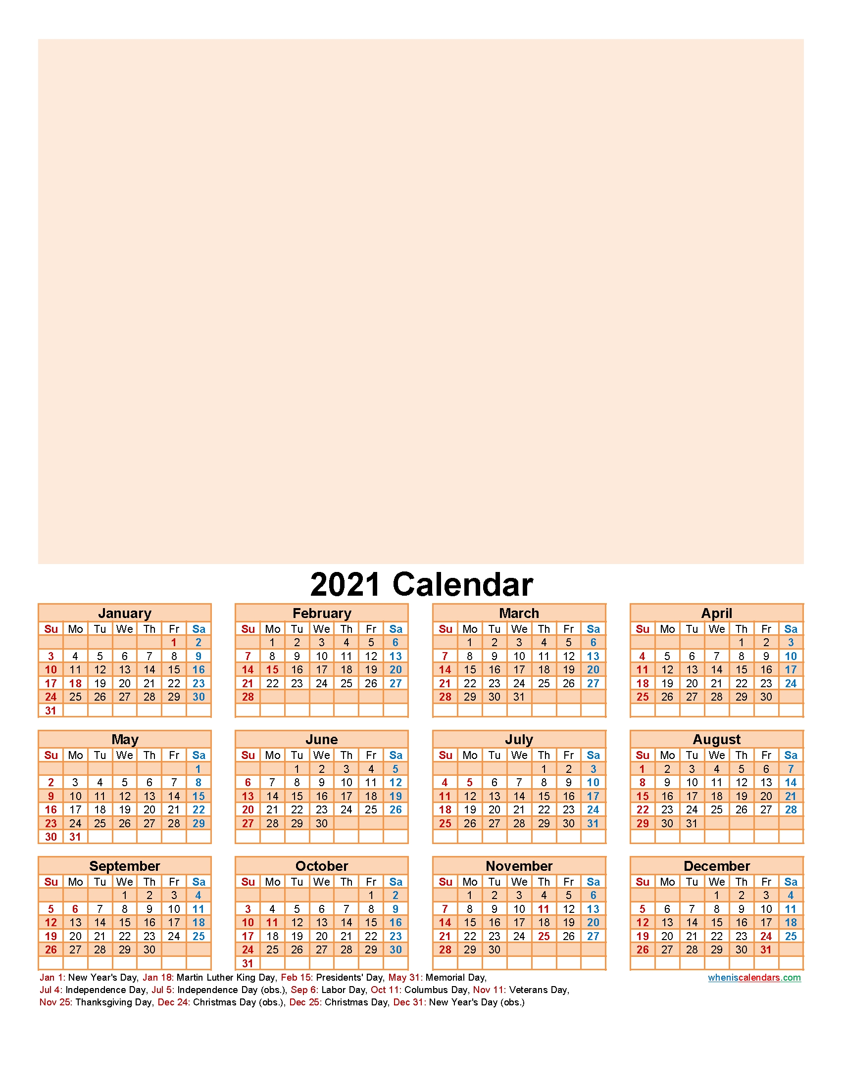 Create Your Own Photo Calendar Online Free 2021 – Template