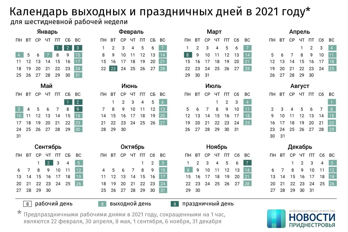 Минсоцтруда Опубликовало Производственный Календарь На 2021