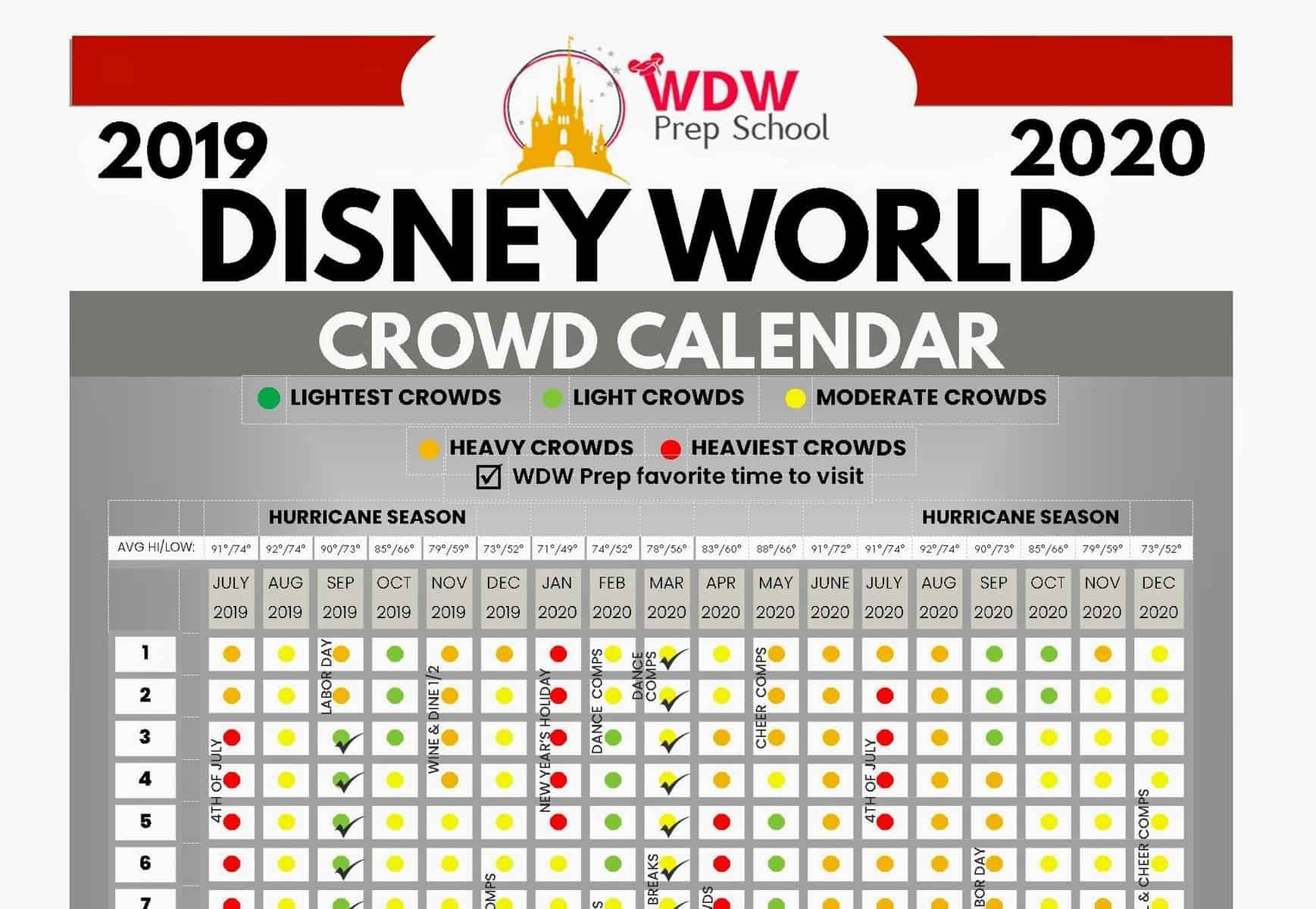 Disney World 2020 &amp; 2021 Crowd Calendar (Best Times To Go