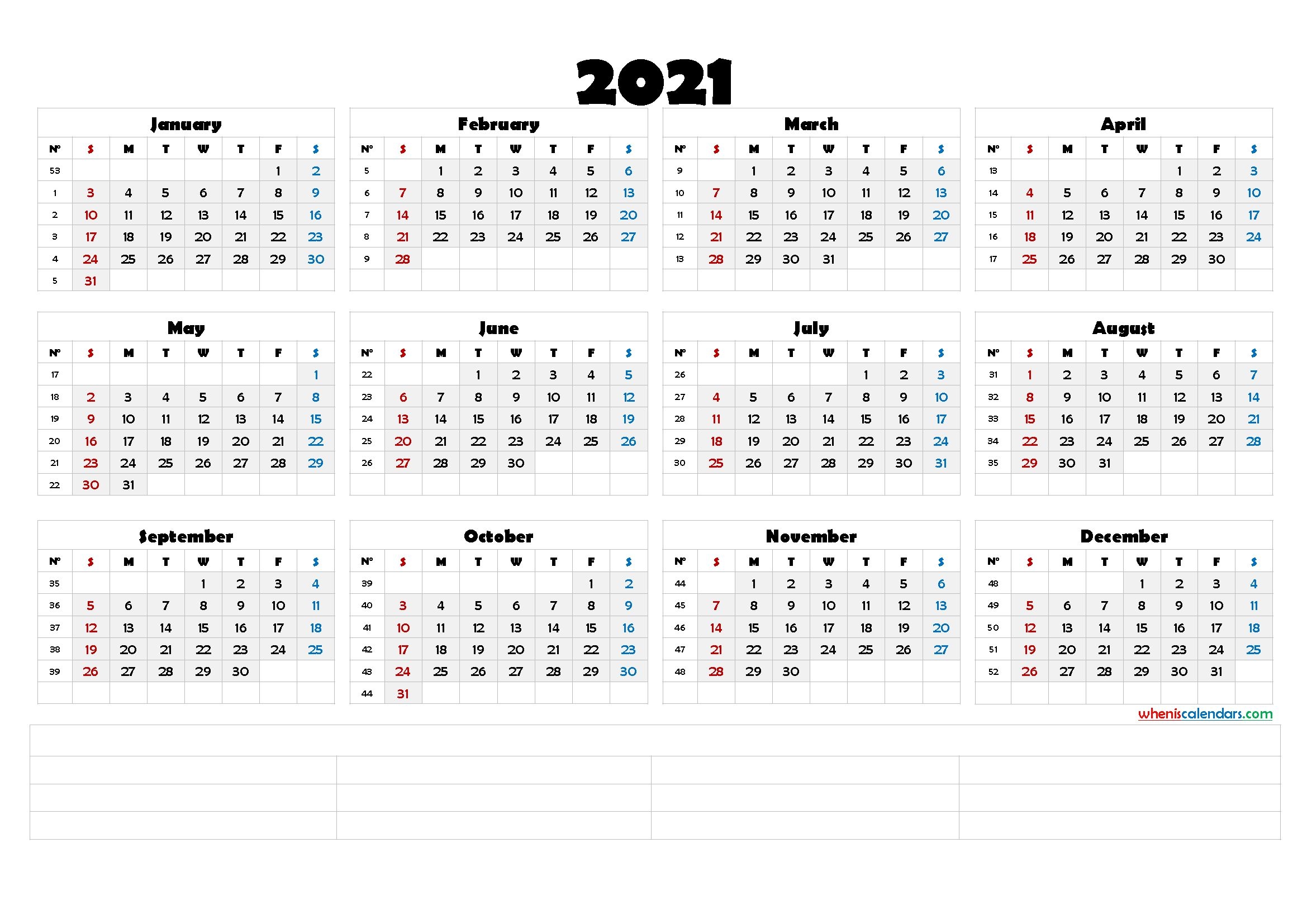 Downloadable 2021 Monthly Calendar (6 Templates) – Free