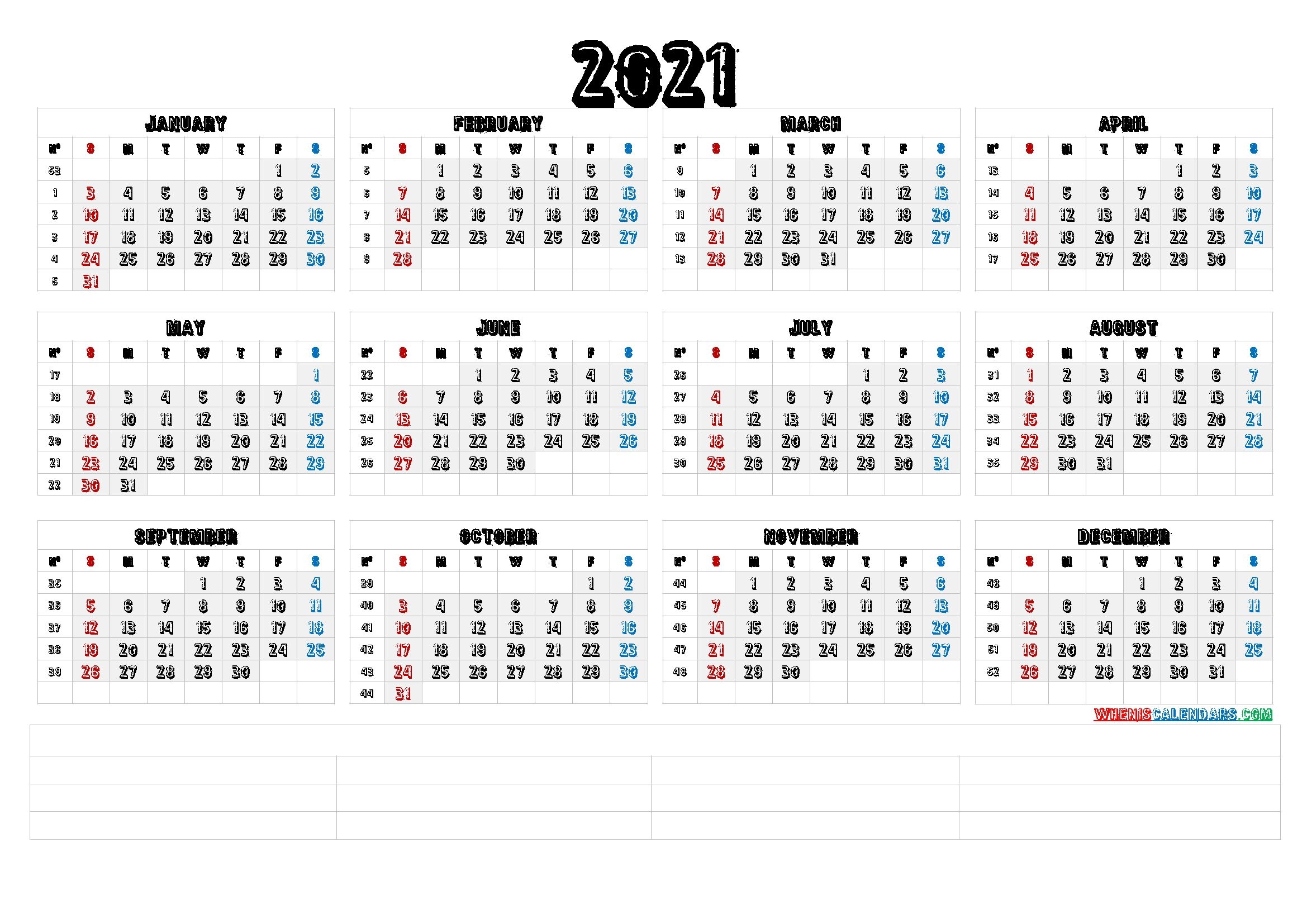 Downloadable 2021 Monthly Calendar (6 Templates) – Free 2020