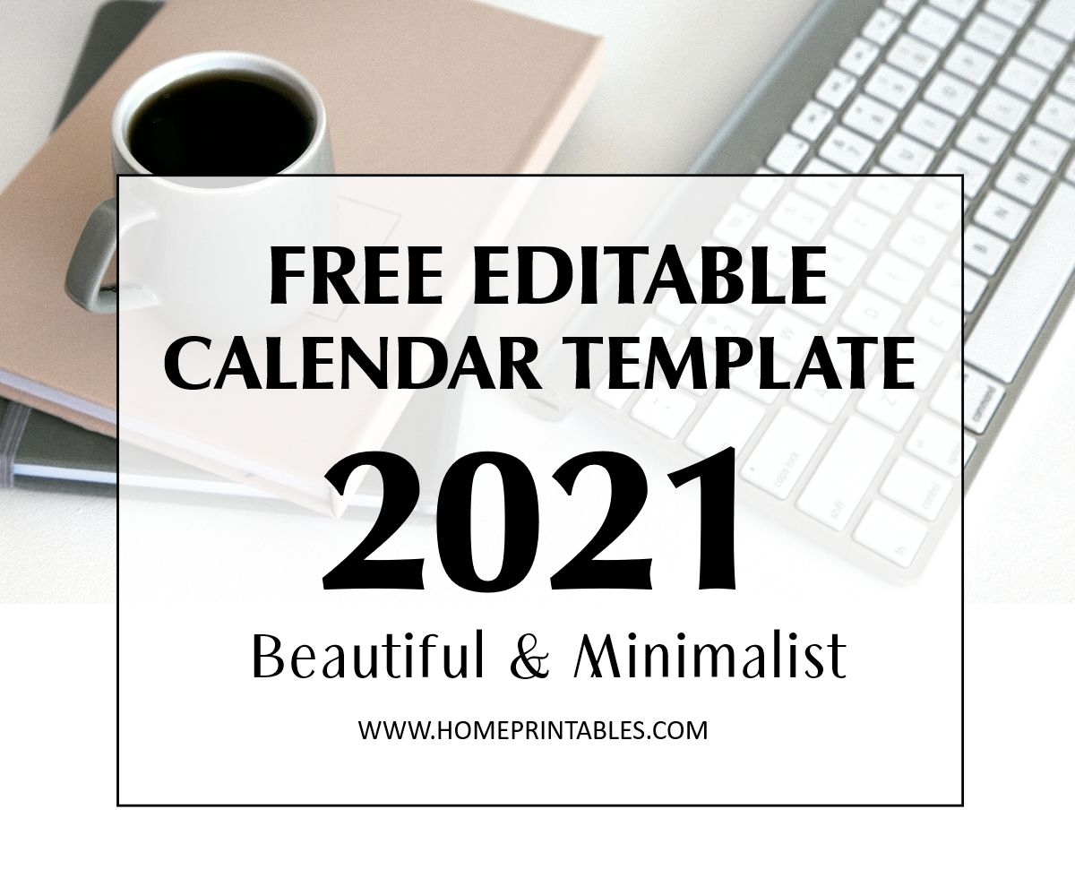 Editable Calendar 2021 In Microsoft Word Template Free Download