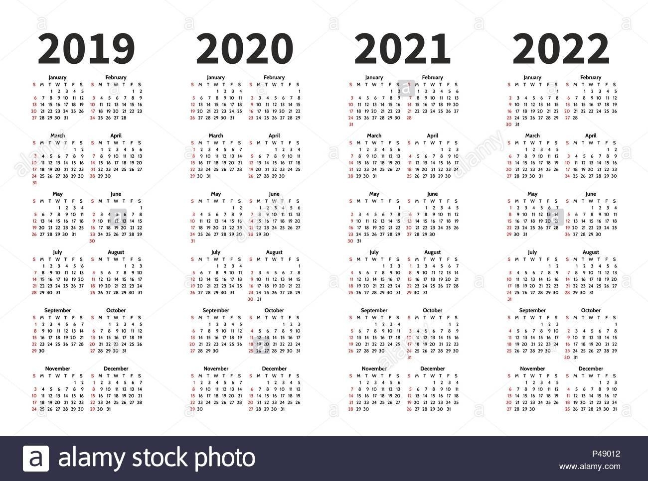 Exceptional 4 Year Calendar 2019 To 2020 In 2020 | Calendar