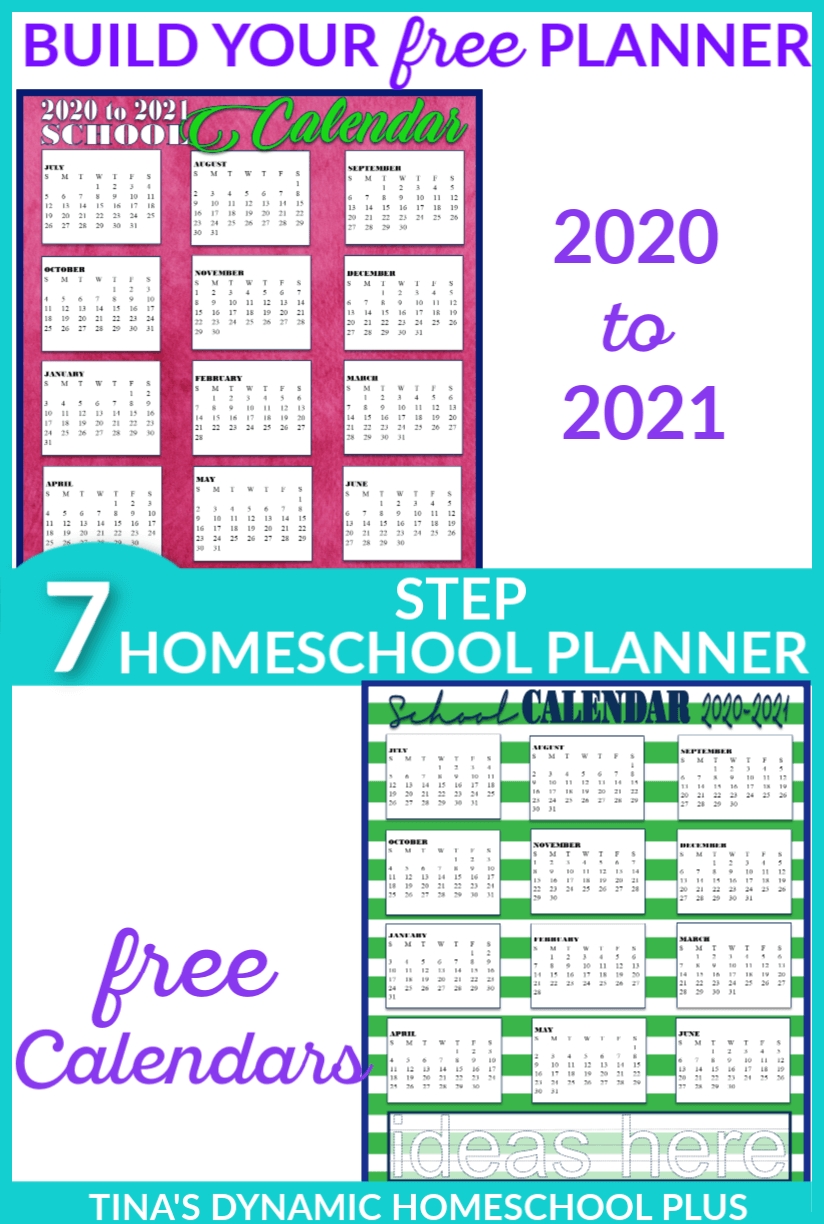 Free 2020-2021 Academic Calendars – Homeschool Planner