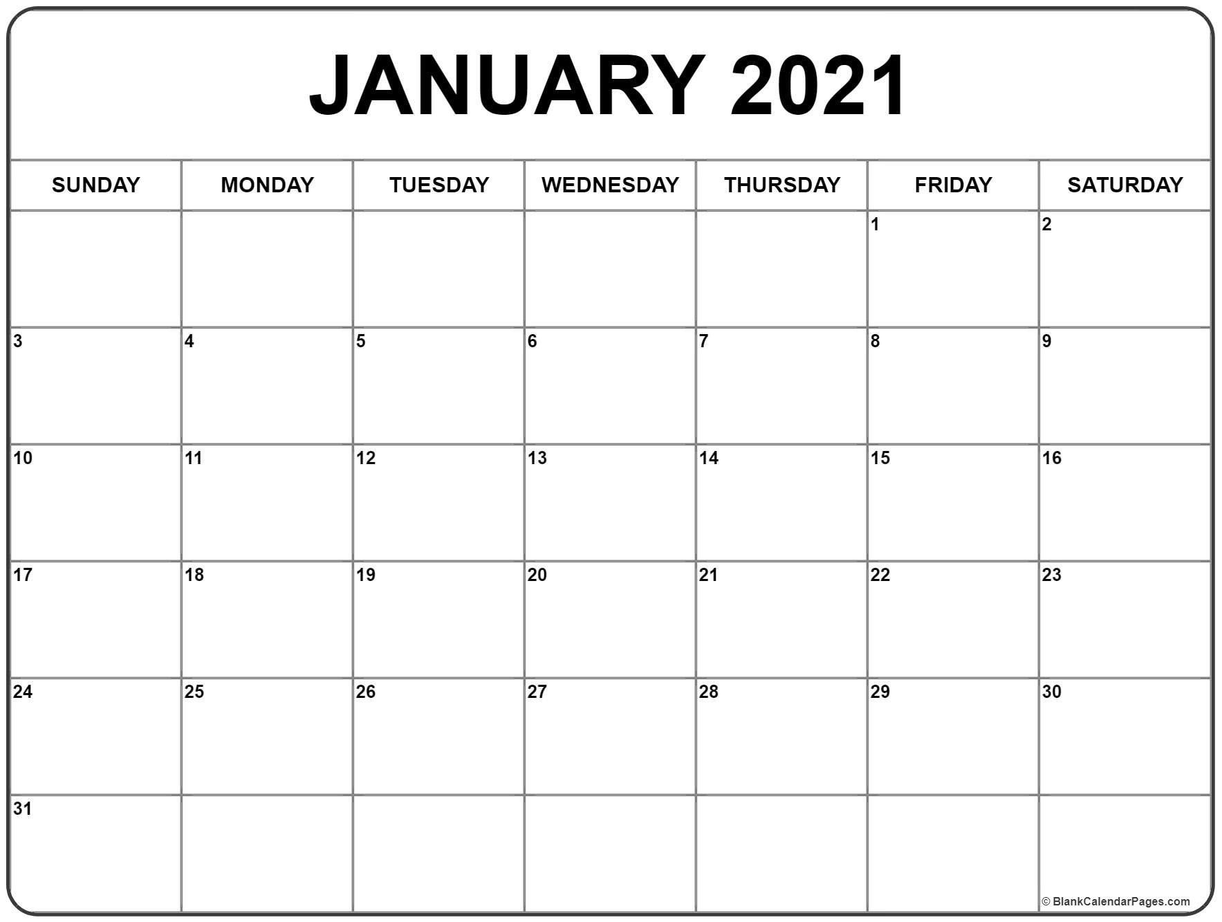 Free January 2021 Calendar Page In 2020 | Monthly Calendar