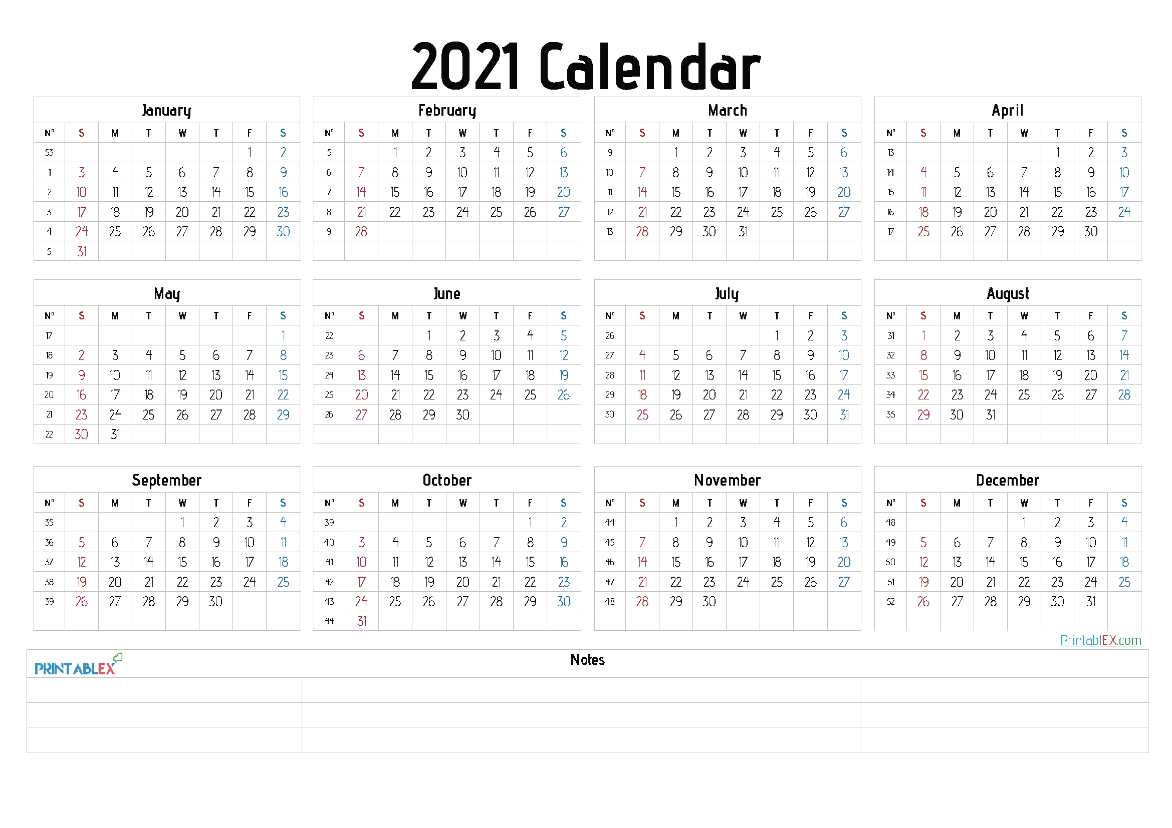 Free Printable 2021 Calendar Templates – Free 2020 And 2021