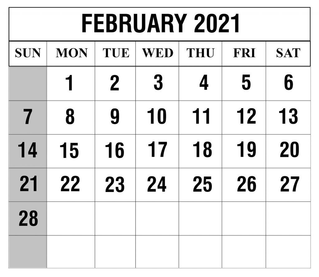 Free Printable 2021 February March Calendar In 2020