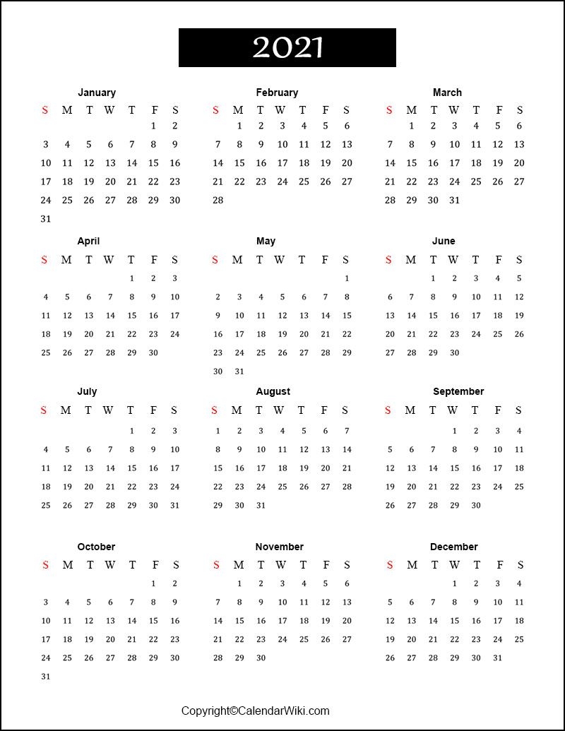 Free Printable Calendar 2021 Templates [Pdf, Word]