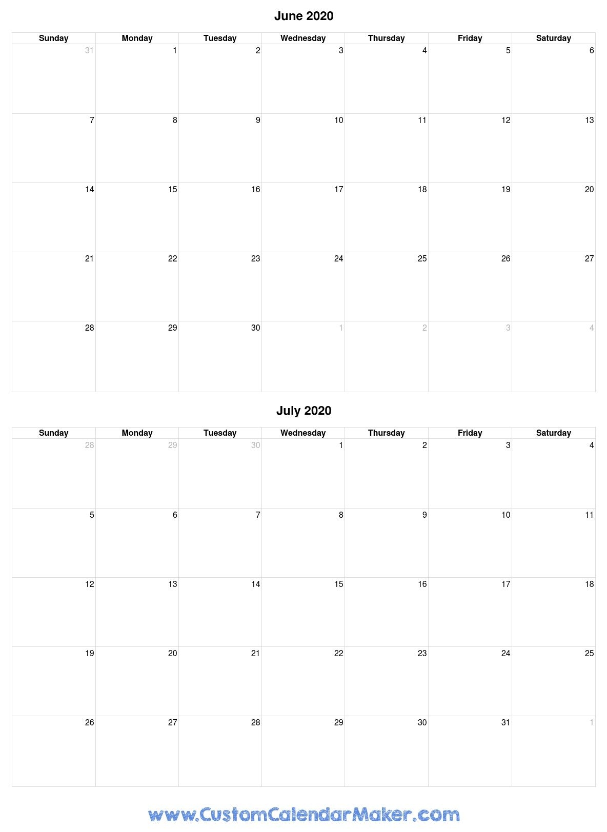 Free Printable Calendars, Blank Pdf Templates To Print A