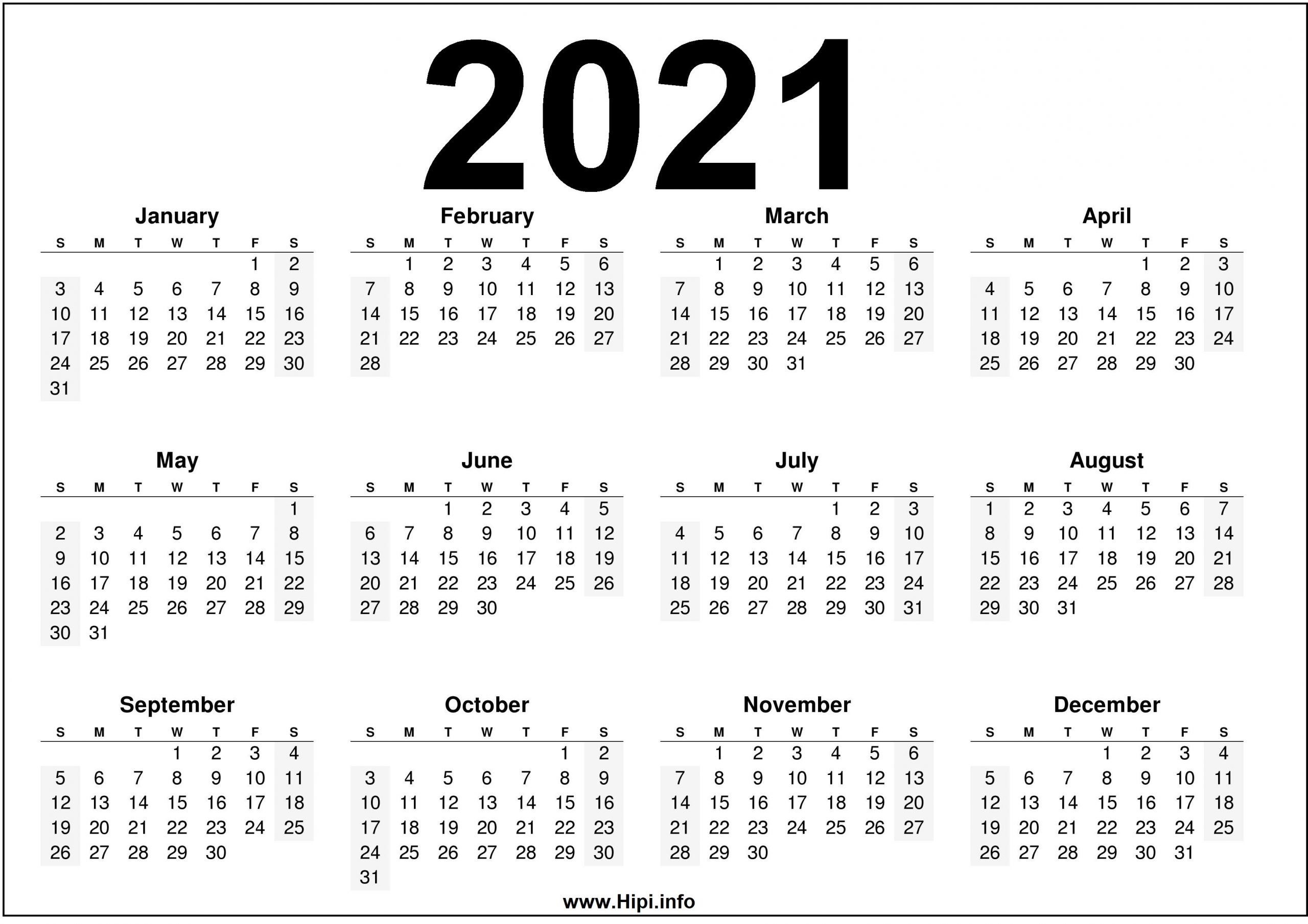 Effective Free Downloadable 2021 Calendar - Get Your Calendar Printable