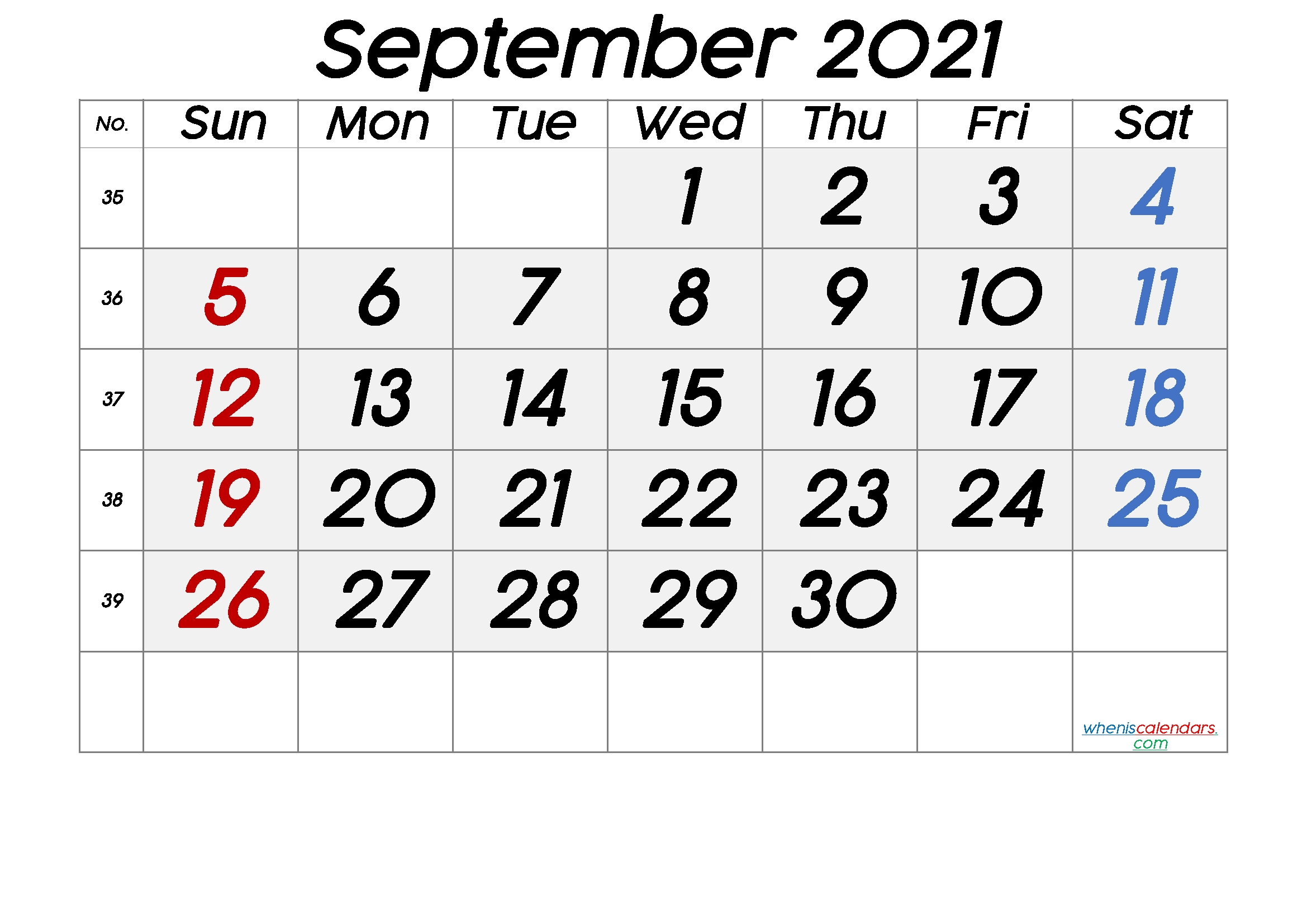 Free Printable September 2021 Calendar (Premium) In 2020