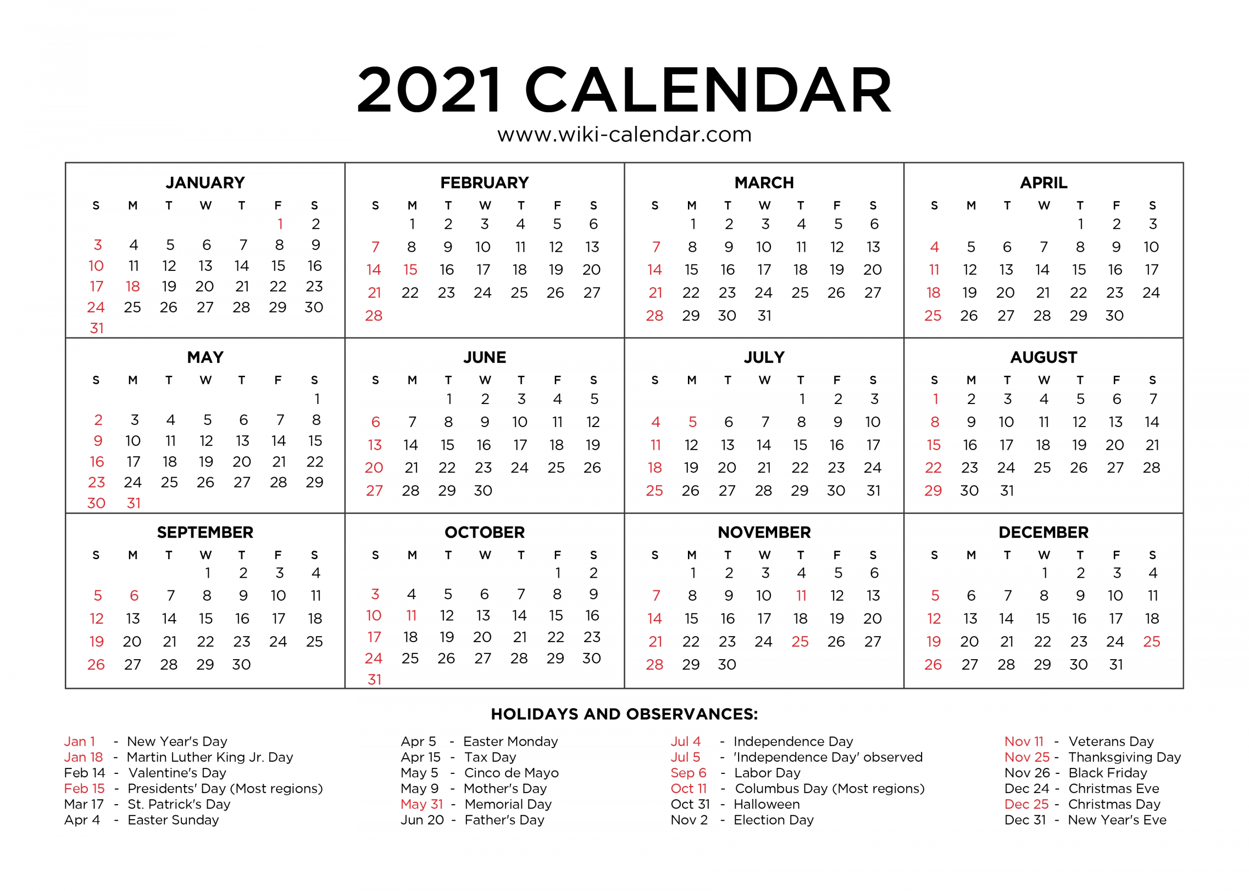 Effective Free Downloadable 2021 Calendar | Get Your ...