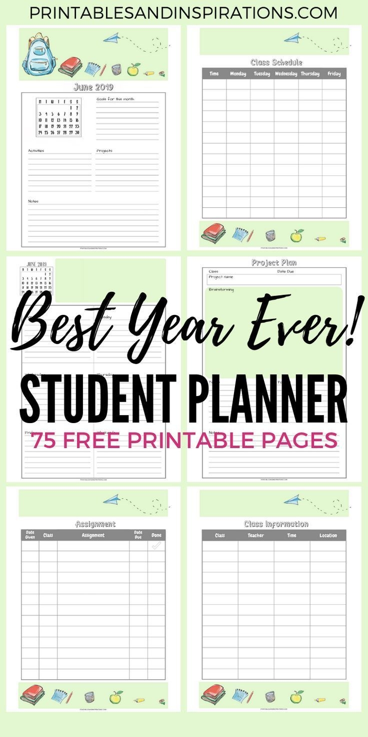 Free Student Binder Planner Printable For 2020 - 2021