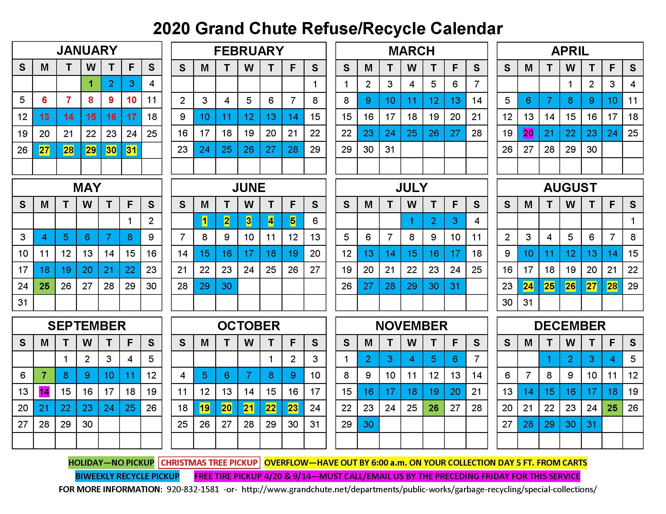 Create Your Recycle Calendar 2021 For 27705