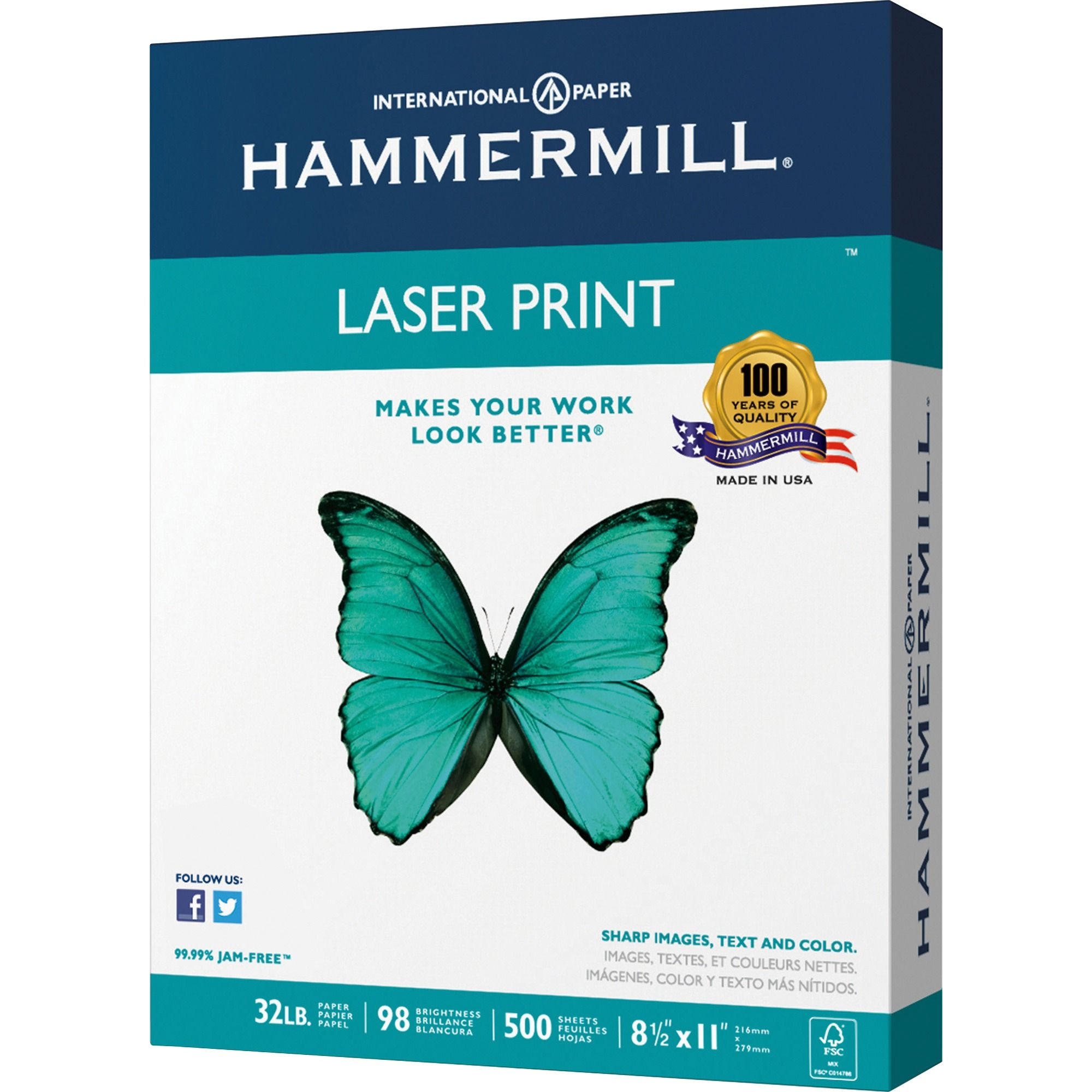 Hammermill, Ham104646Rm, Premium Laser Print Paper, 500 / Ream, White -  Walmart